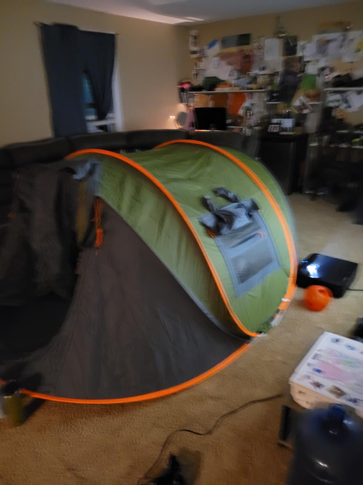 4 Person Pop Up Tent for Camping - Lightweight & Portable, Easy Quick Set-Up, 2 Doors, Lantern Hook, Storage Pockets, Carry Bag for Outdoor Hiking, Travel - Customer Photo 1