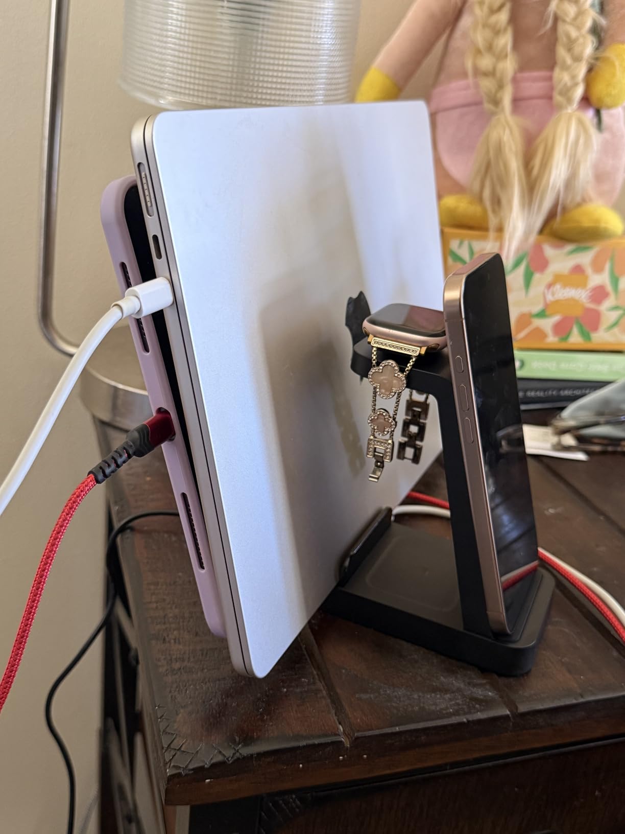 Wireless Charger for iPhone - 5 in 1 Charging Station for Multiple Devices Apple: Fast Wireless Charging Stand Dock for iPhone 17 16e 16 15 14 13 12 Pro Max Apple Watch Airpods - Customer Photo 1