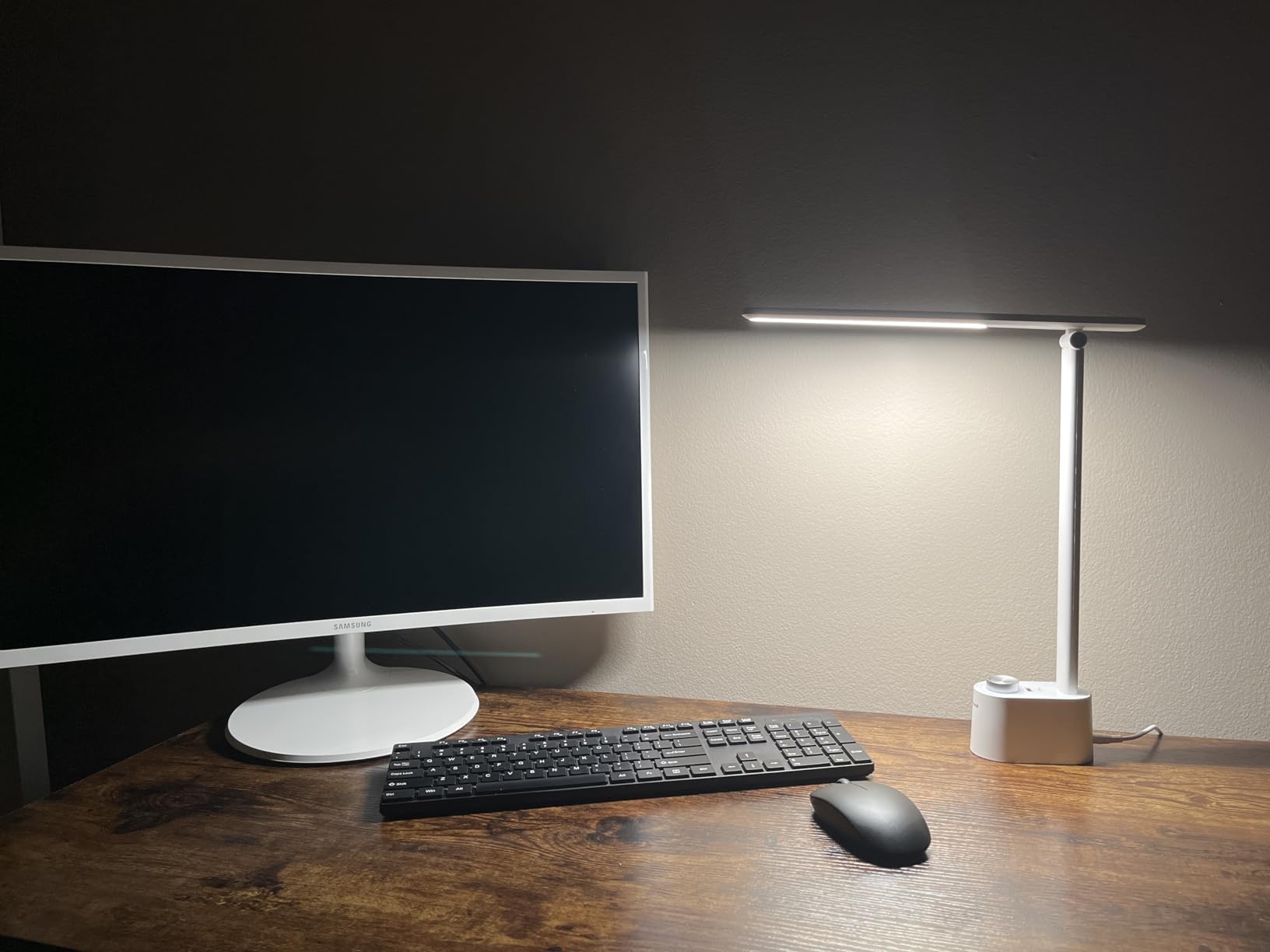 Honeywell Sunturalux™ LED Desk Lamp with USB Charging Ports HWT-H01 - Stepless Dimmable Eye Caring Desk Light for Home Office Bedroom Bedside College Dorm, Foldable Table Lamp Reading Lamp Black - Customer Photo 5