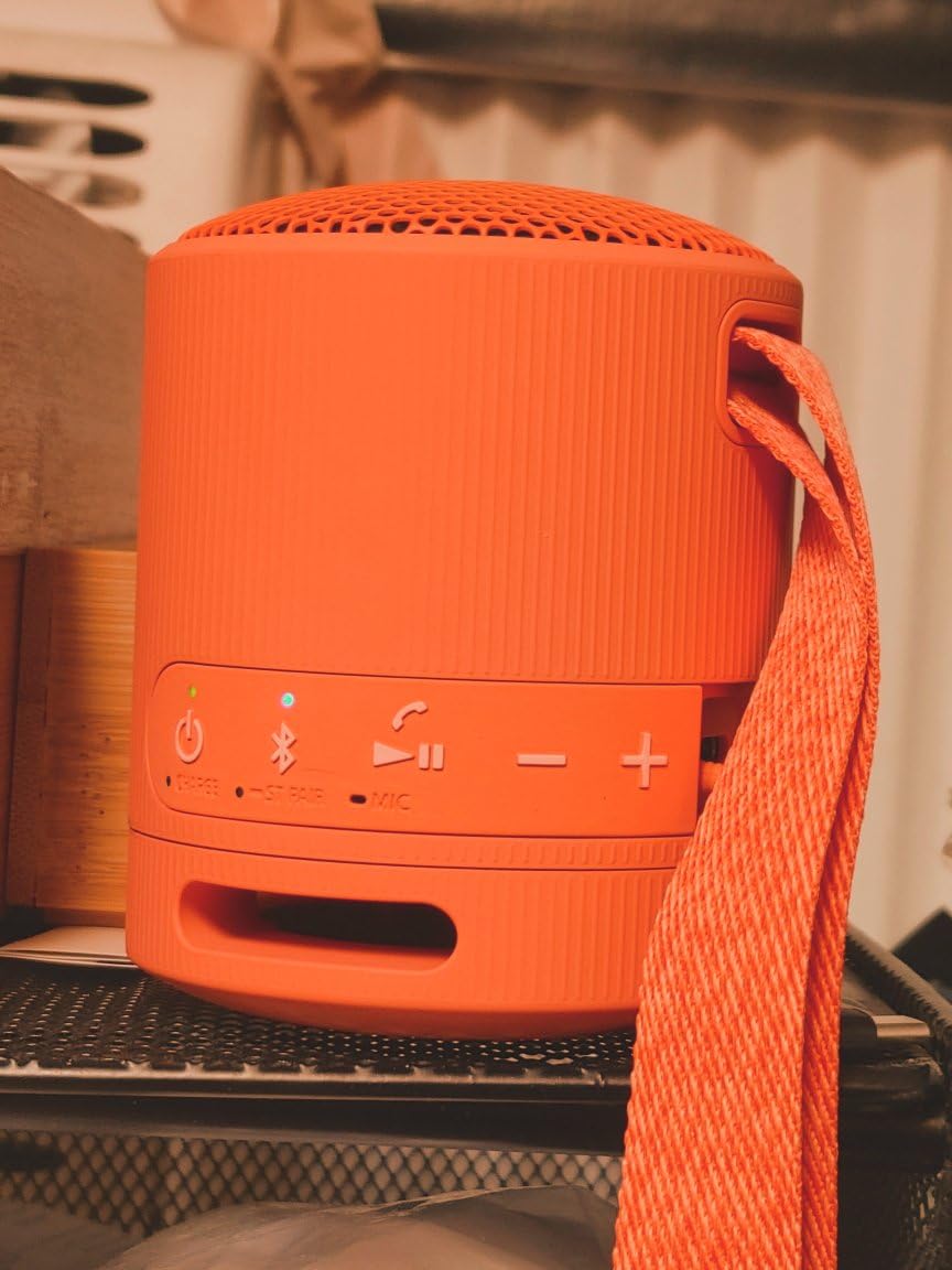 Sony SRS-XB100 Wireless Bluetooth Portable Lightweight Super-Compact Travel Speaker, Durable IP67 Waterproof & Dustproof Shower Speaker, 16 Hour Battery - Customer Photo 3
