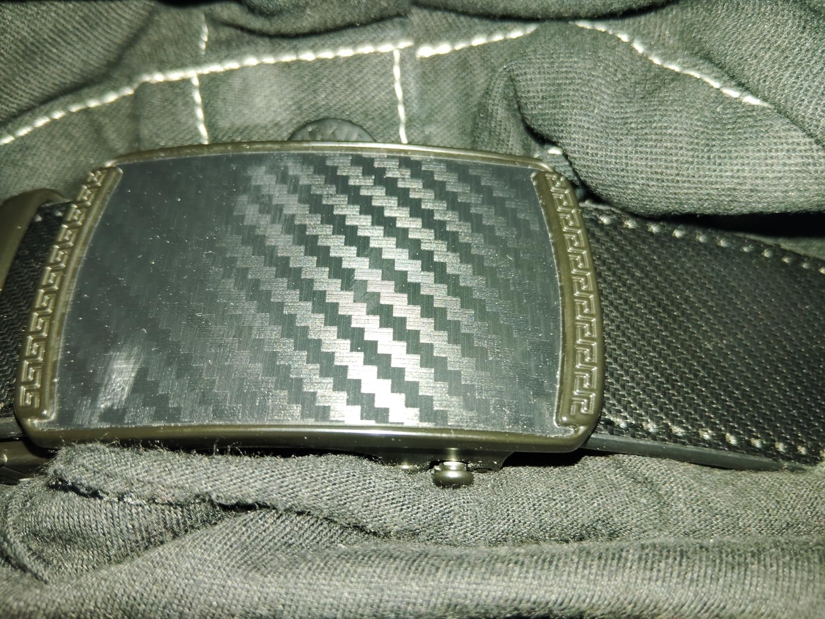 Mens Belt,Ratchet Belts for Men Leather 1 3/8'' Adjustable for Dress Jeans,Comfort Trim to Fit - Customer Photo 1