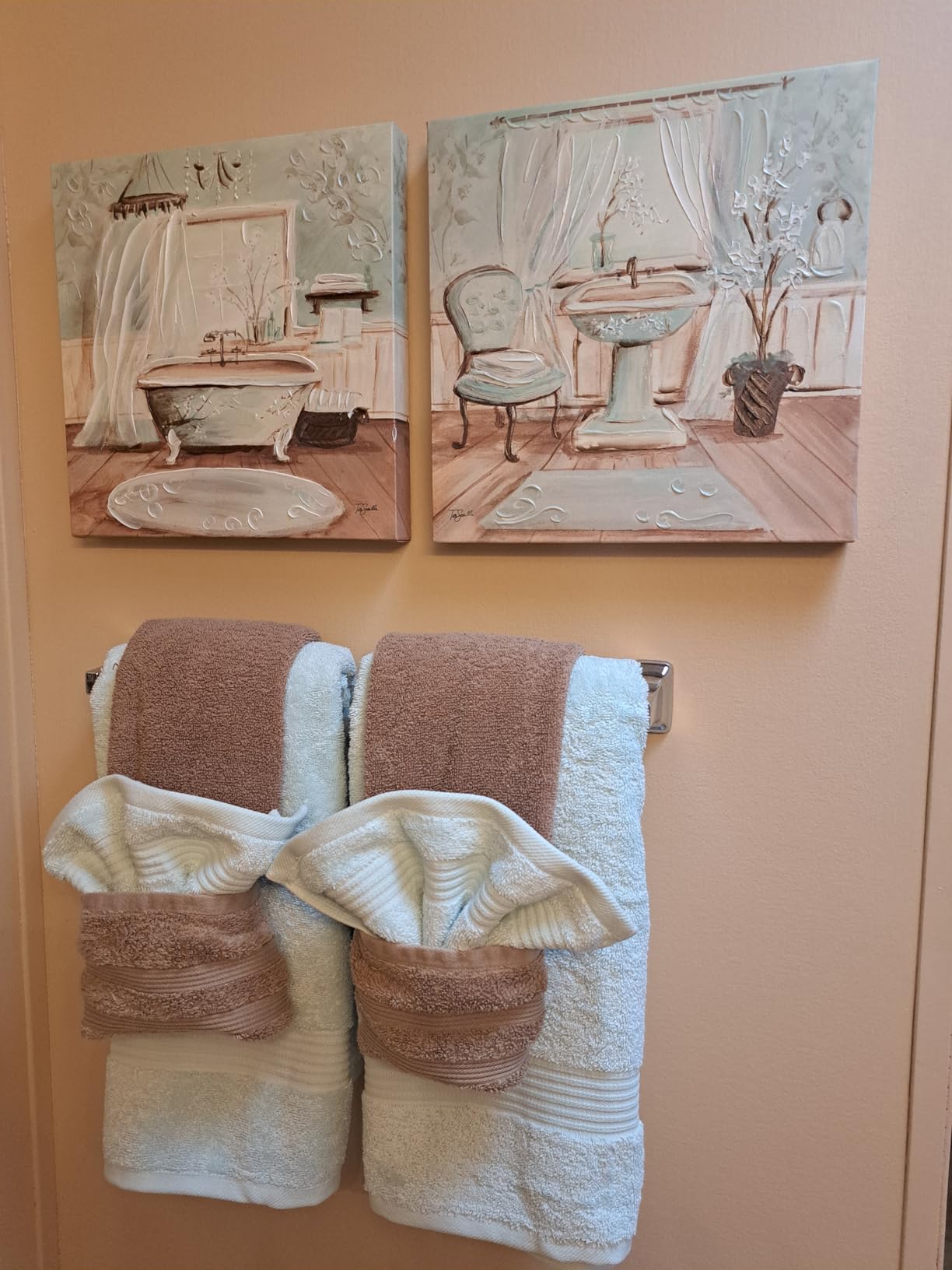 Cotton Paradise 6 Piece Towel Set 100% Cotton Soft Absorbent Turkish Towels for Bathroom 2 Bath Towels 2 Hand Towels 2 Washcloth Silver Gray Towel Set - Customer Photo 5