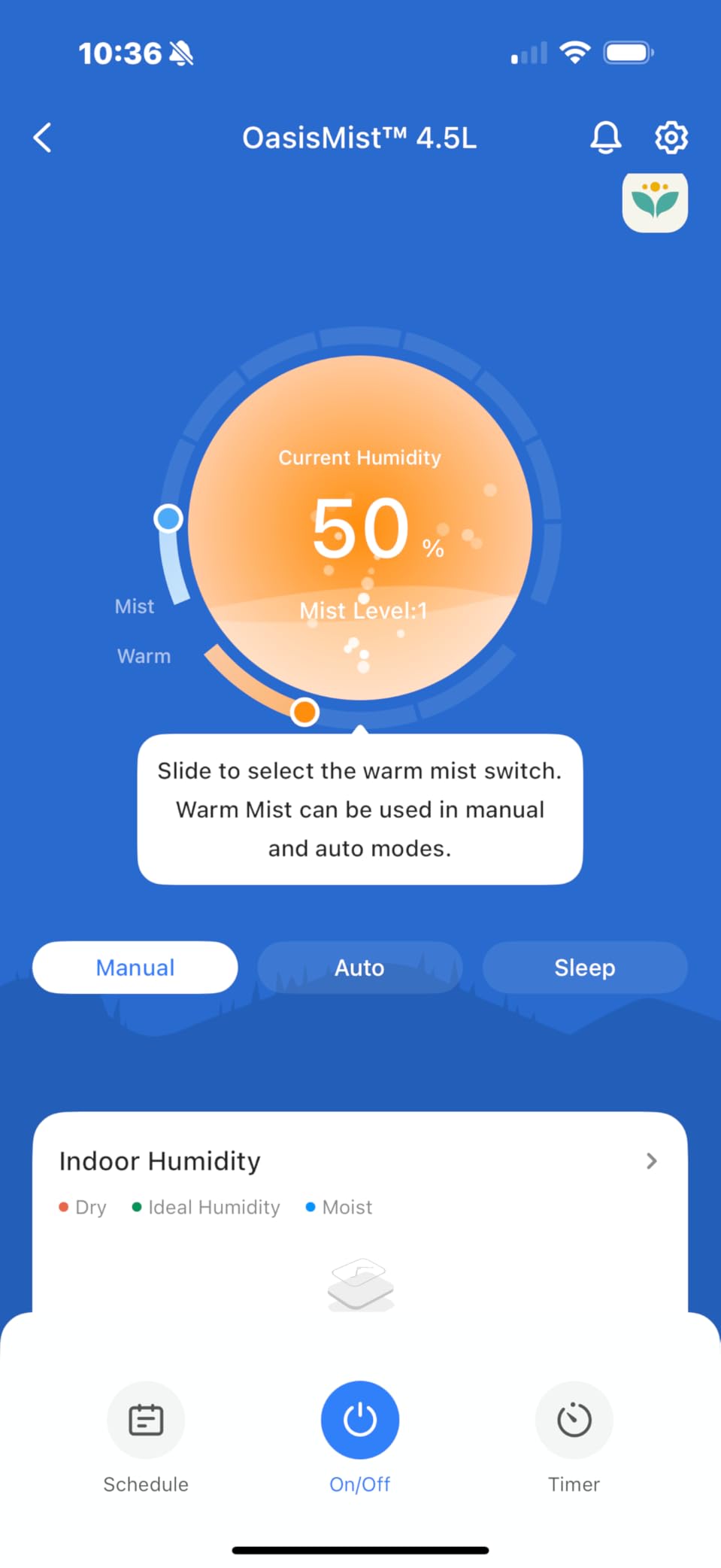 LEVOIT 6L Smart Warm and Cool Mist Humidifiers for Home Bedroom, 60H Runtime and Auto Customized Humidity for Large room, Schedule, Easy Top Fill, Essential Oil Diffuser, Whisper-Quiet, Handle, Black Customer Review LEVOIT 6L Smart Warm and Cool Mist Humidifiers for Home Bedroom, 60H Runtime and Auto Customized Humidity for Large room, Schedule, Easy Top Fill, Essential Oil Diffuser, Whisper-Quiet, Handle, Black - Customer Photo 2