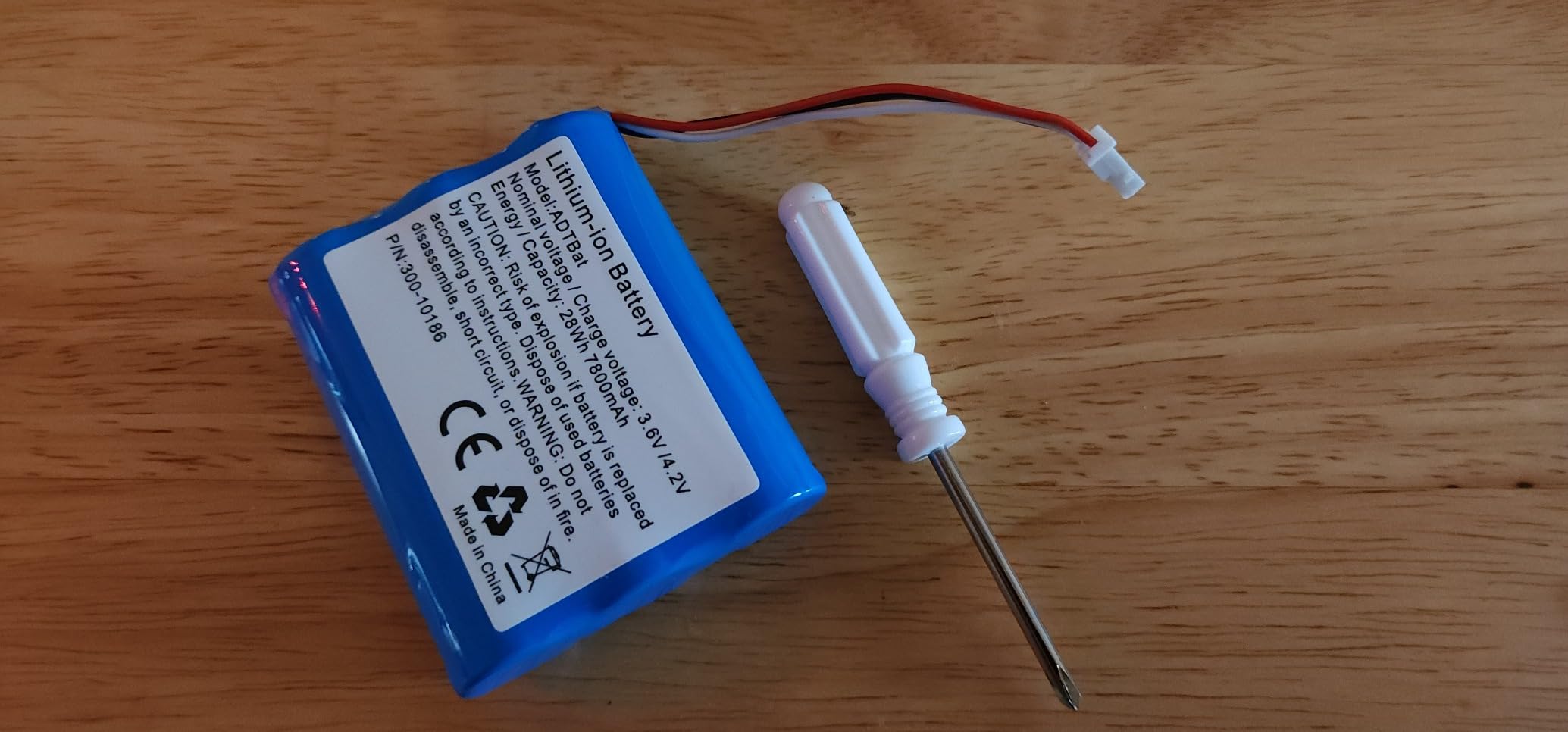 Battery Replacement for ADT Command Smart Security Panel ADT5AIO-1 ADT5AIO-2 ADT5AIO-3 ADT7AIO-1, Honeywell ADT 2X16 AIO Home Security System Keypad ADT2X16AIO-1 ADT2X16AIO-2 Battery 300-10186 - Customer Photo 1