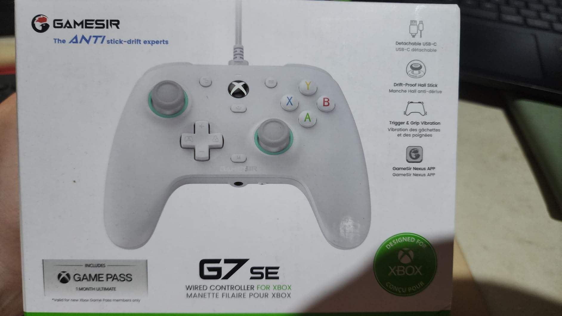 GameSir G7 SE Wired Controller for Xbox Series X|S, Xbox One & Windows 10/11, Plug and Play Gaming Gamepad with Hall Effect Joysticks/Hall Trigger, 3.5mm Audio Jack - Customer Photo 2