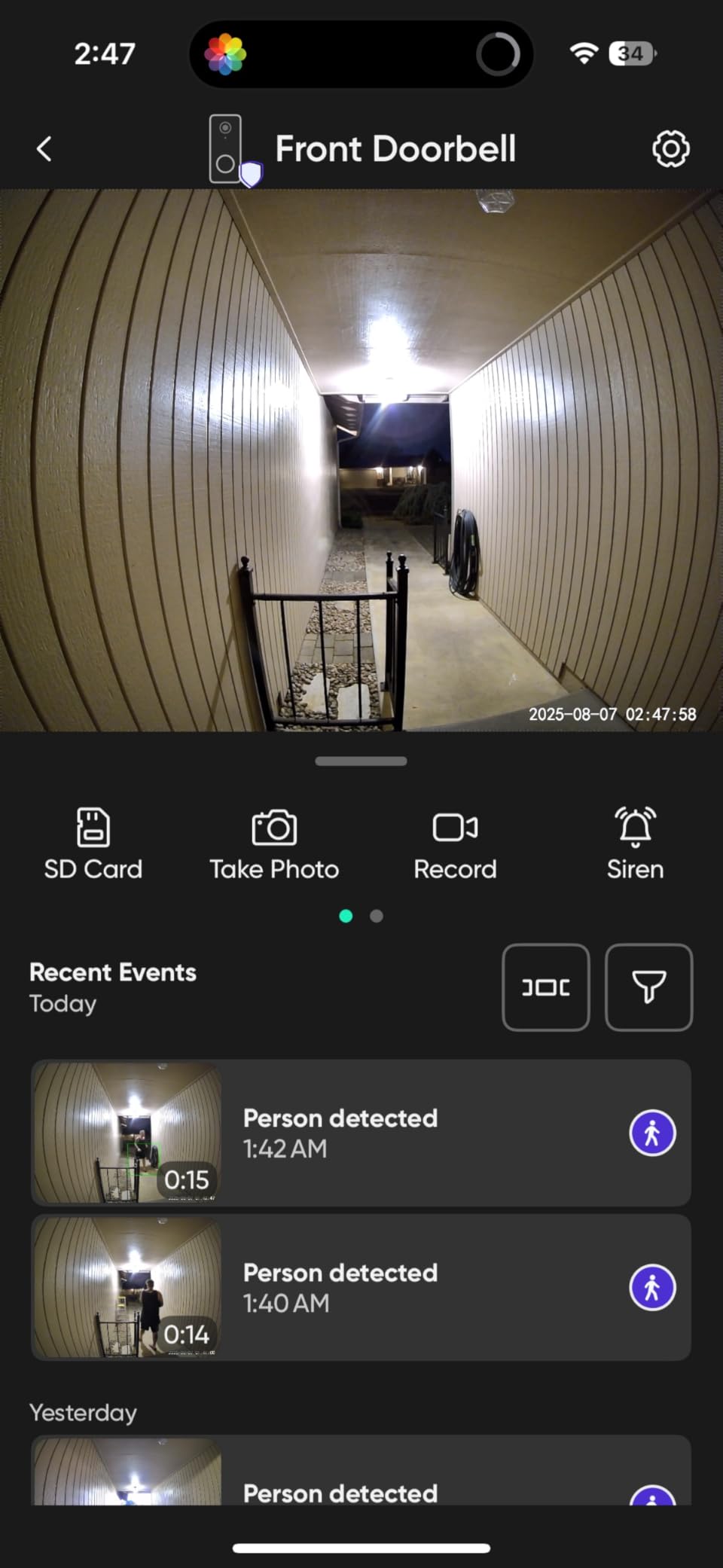 WYZE Wired Doorbell Camera v2(existing doorbell Wiring Required), 2K Security Video Doorbell, Color Night Vision, 2-Way Audio, Package Monitor, Works with Alexa & Google Assistant. Free Expert Setup - Customer Photo 2