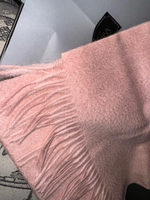 Villand Pure 100% Cashmere Scarf with Fringed Edges, Ultra Soft Large Cashmere Shawl Wrap for Women and Men - Customer Photo 1