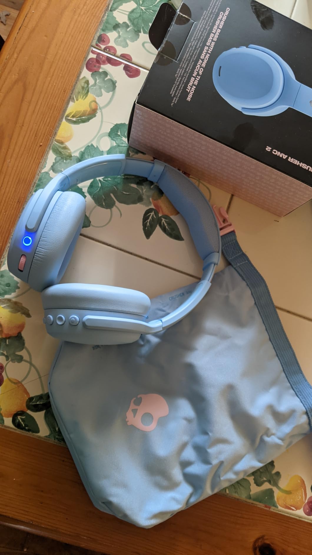 Skullcandy Crusher ANC 2 Wireless Over-Ear Bluetooth Headphones with Extra USB-C Charging Cable, Multi-Sensory Bass, Active Noise Cancelling, 60 Hours Battery, Microphone iPhone Android - True Black Customer Review Skullcandy Crusher ANC 2 Wireless Over-Ear Bluetooth Headphones with Extra USB-C Charging Cable, Multi-Sensory Bass, Active Noise Cancelling, 60 Hours Battery, Microphone iPhone Android - True Black - Customer Photo 1