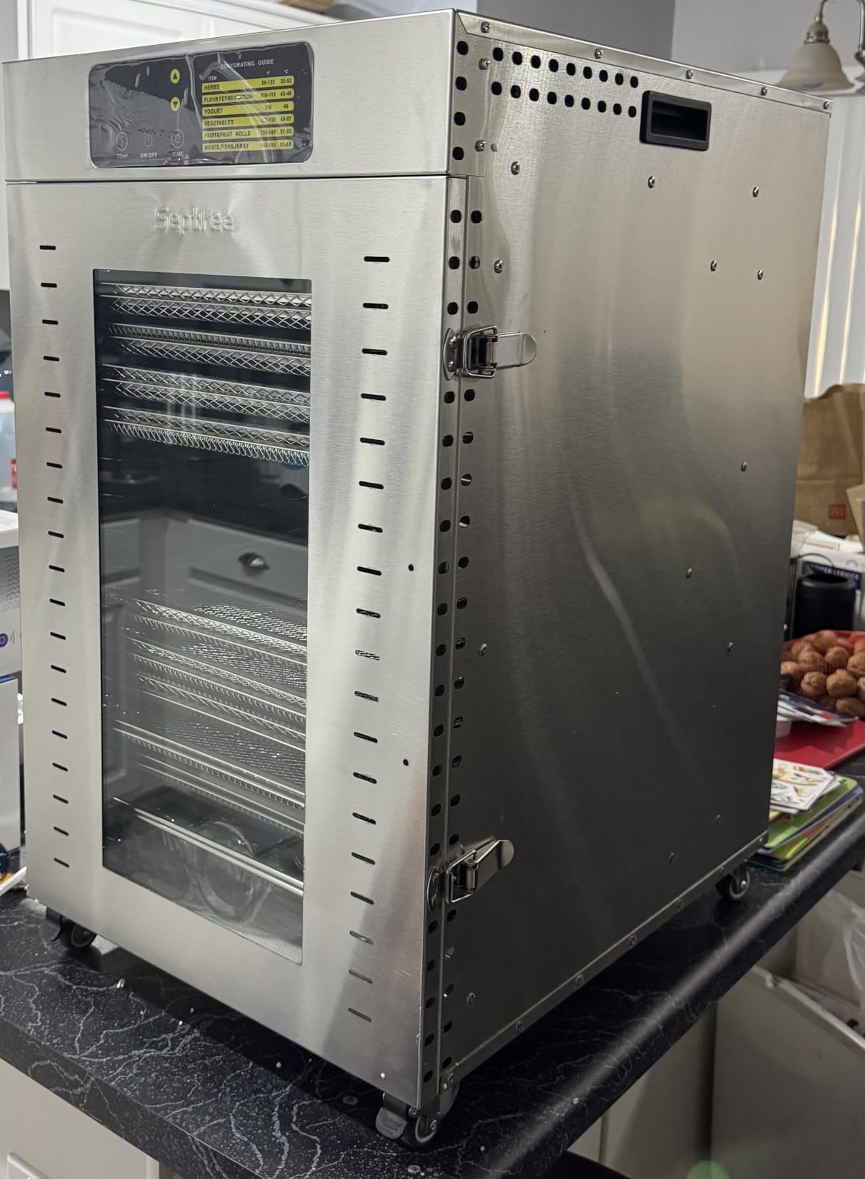 Commercial Food Dehydrator Stainless Steel, 18 Trays, 1500W Large Capacity 34.42ft² Food Dryer Machine for Jerky, Meat, Fruit, Herbs, Industrial Dehydrater Biltong Maker - Customer Photo 2