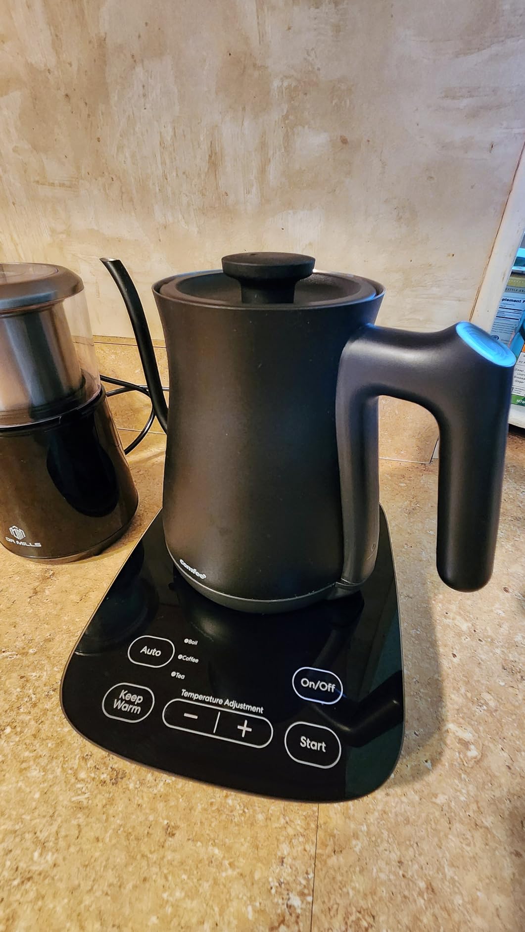 COMFEE' Gooseneck Electric Kettle with Temperature Control, 3 Variable Presets, 100% Stainless Steel, 1500 Watt Powerful Quick Heating Portable Hot Water Kettle for Pour Over Coffee and Tea, 0.6L Customer Review COMFEE' Gooseneck Electric Kettle with Temperature Control, 3 Variable Presets, 100% Stainless Steel, 1500 Watt Powerful Quick Heating Portable Hot Water Kettle for Pour Over Coffee and Tea, 0.6L - Customer Photo 3