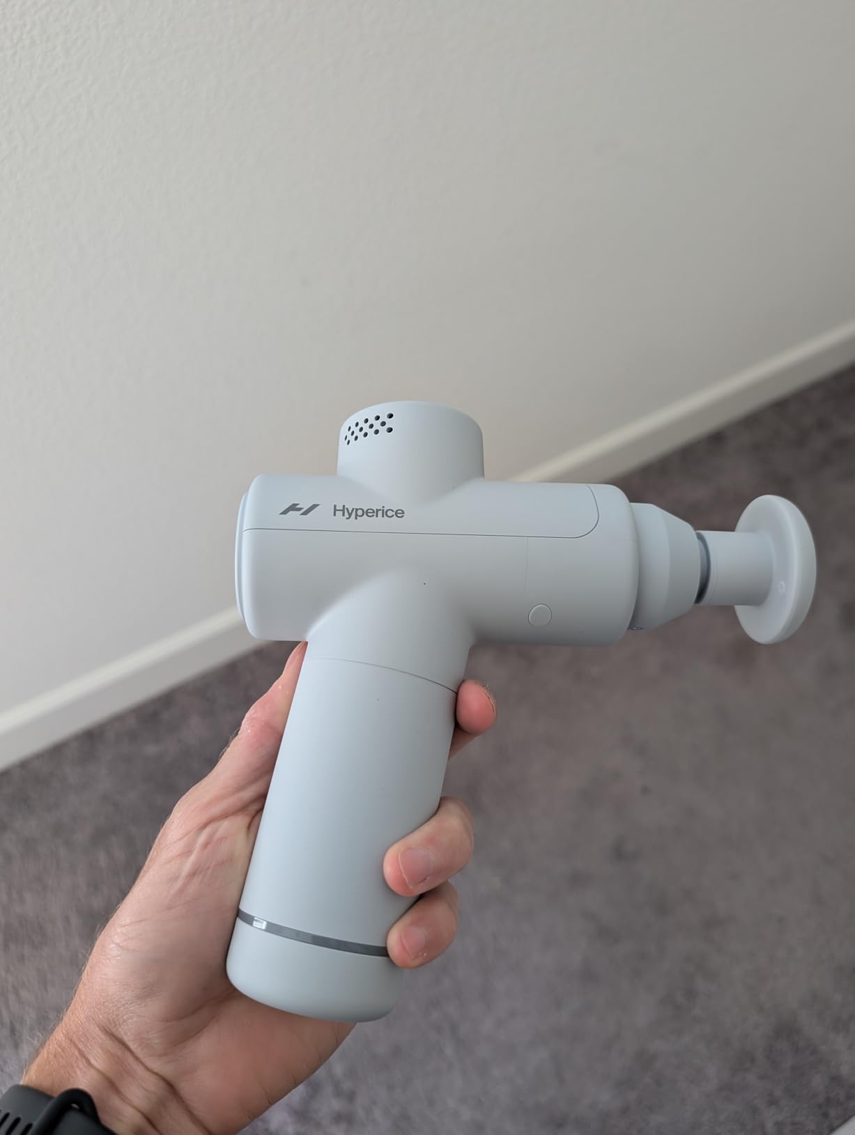 Hyperice Hypervolt Go 2 - Black - Featuring Quiet Glide Technology - Handheld Percussion Massage Gun - 3 Speeds, 2 Interchangeable Heads - Helps Relieve Sore Muscles and Stiffness - FSA-HSA Eligible Customer Review Hyperice Hypervolt Go 2 - Black - Featuring Quiet Glide Technology - Handheld Percussion Massage Gun - 3 Speeds, 2 Interchangeable Heads - Helps Relieve Sore Muscles and Stiffness - FSA-HSA Eligible - Customer Photo 1