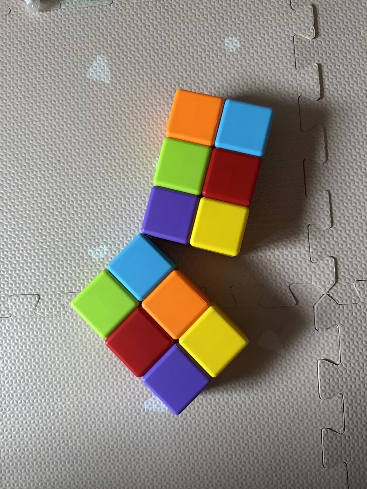 Magnetic Building Blocks Large, 1.65 inch Magnetic Stacking Cubes for Toddlers, Sensory & Montessori Toys for Boys & Girls 1 2 3 Years Old (12 PCS) - Customer Photo 2