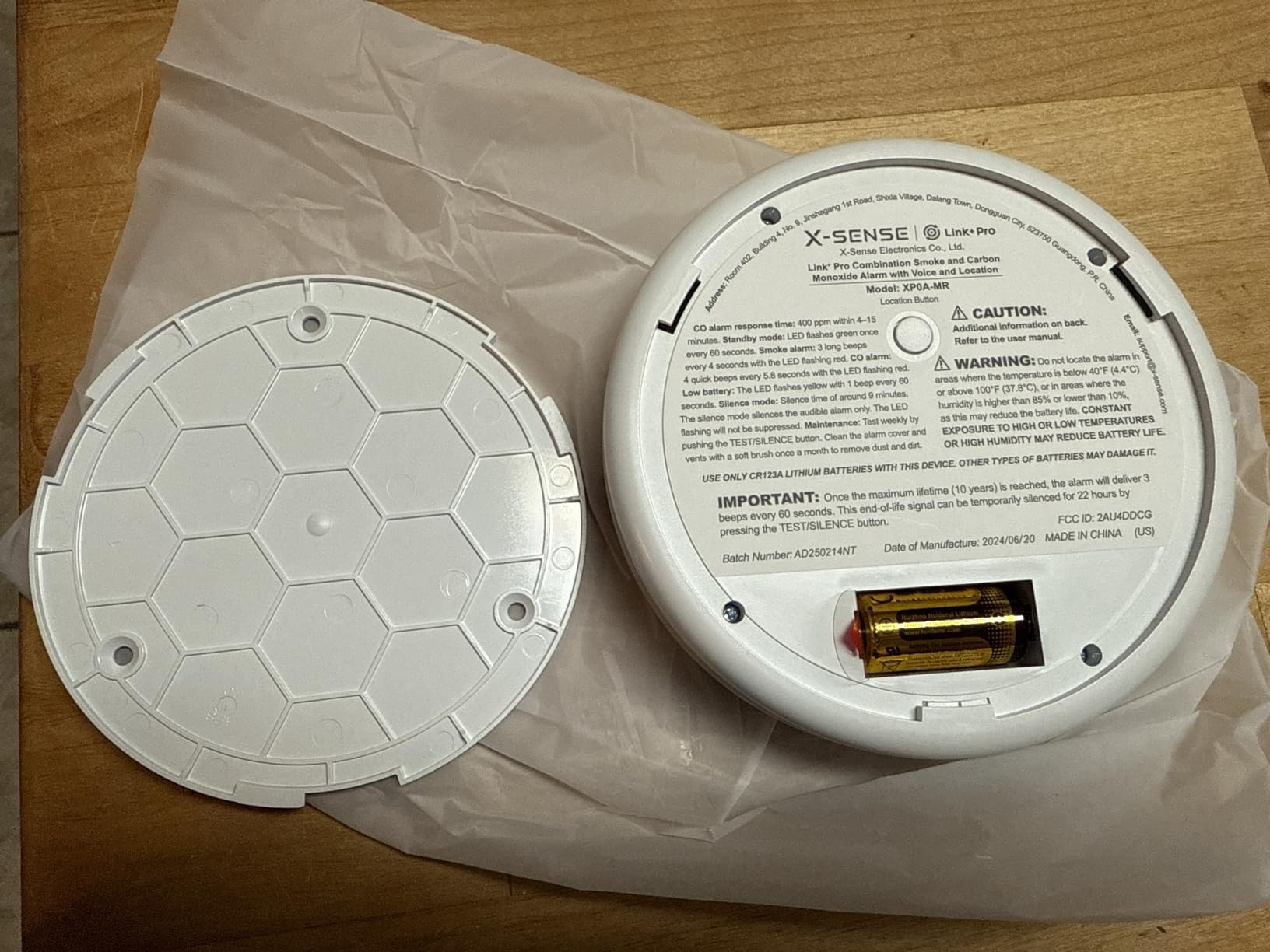 X-Sense Combination Smoke and Carbon Monoxide Detector with Voice Location, Interconnected Smoke Detector Carbon Monoxide Detector Combo with Base Station (Included), Model XP0A-MR31 - Customer Photo 3