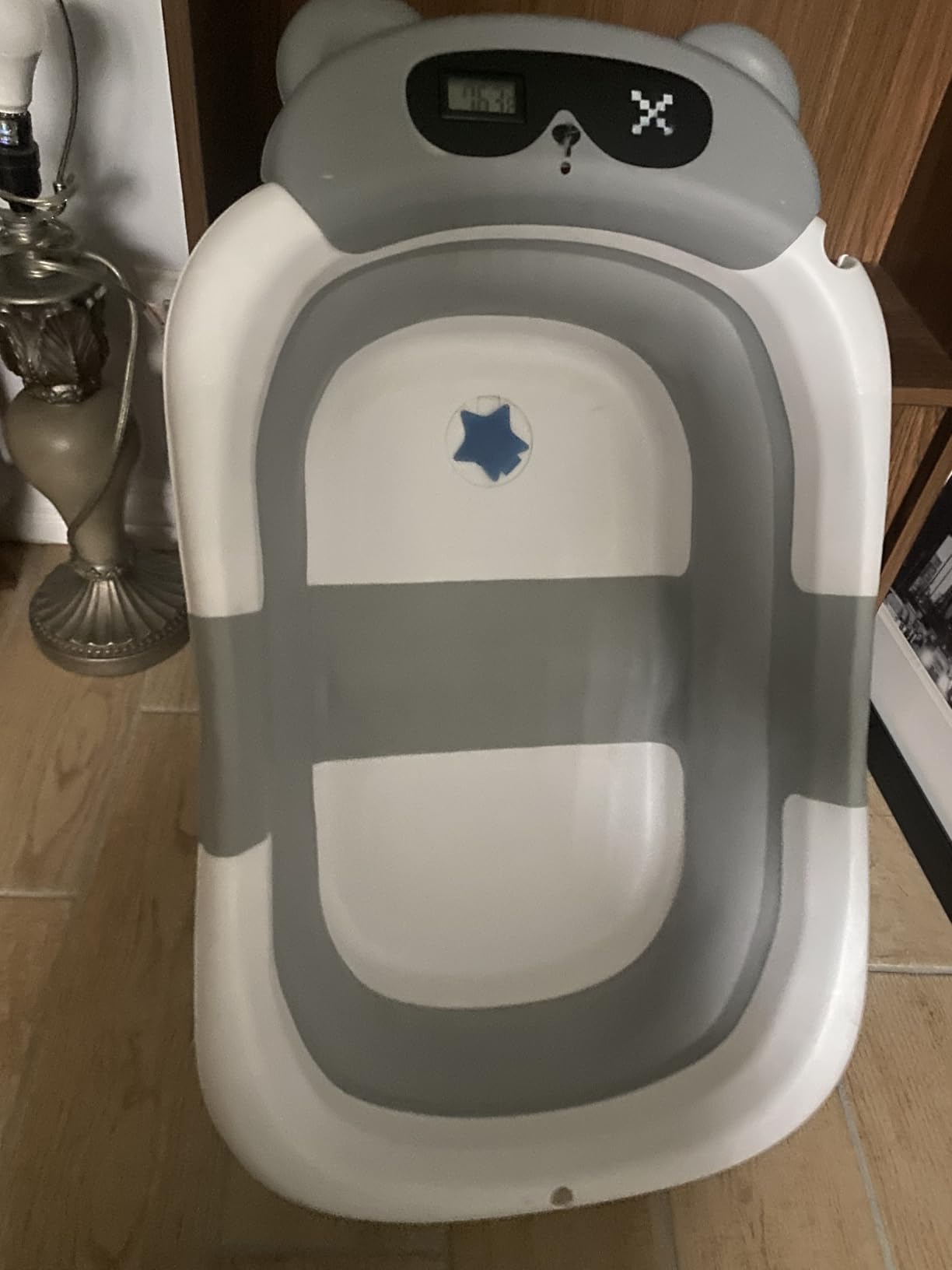 AVIDOR Baby Bathtub, Collapsible Bathtub for Newborn to Toddler, Durable Essential Infant Bath Tub, Portable Travel Baby Tub with Soft Cushion, No-Slip Hanging and Detachable(Grey) - Customer Photo 1