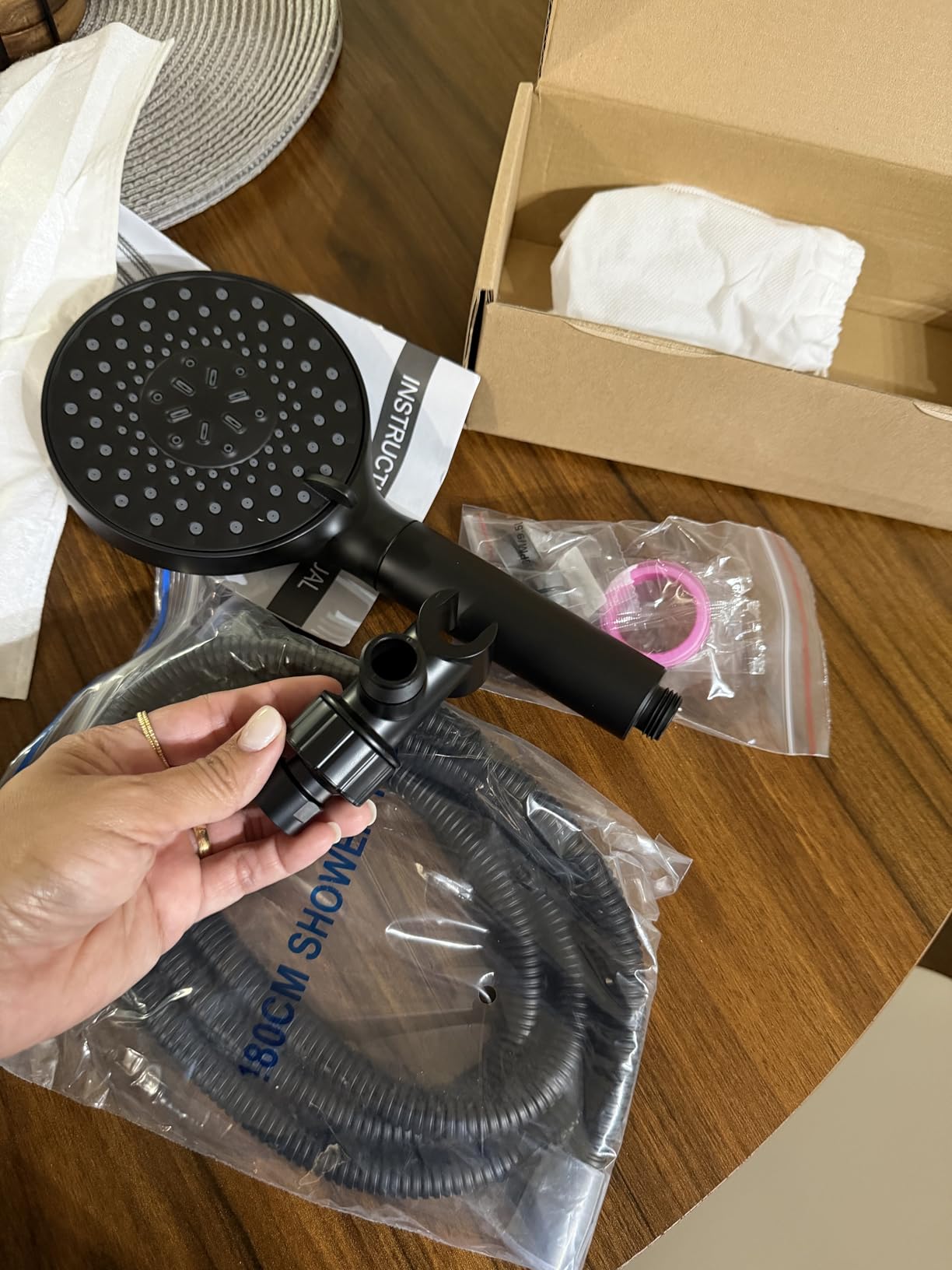 Filtered Shower Head with Handheld, High Pressure 9 Spray Mode Chrome Showerhead with Filters,detachable shower head,Water Softener Filters Beads for Hard Water -Remove Chlorine - Customer Photo 5