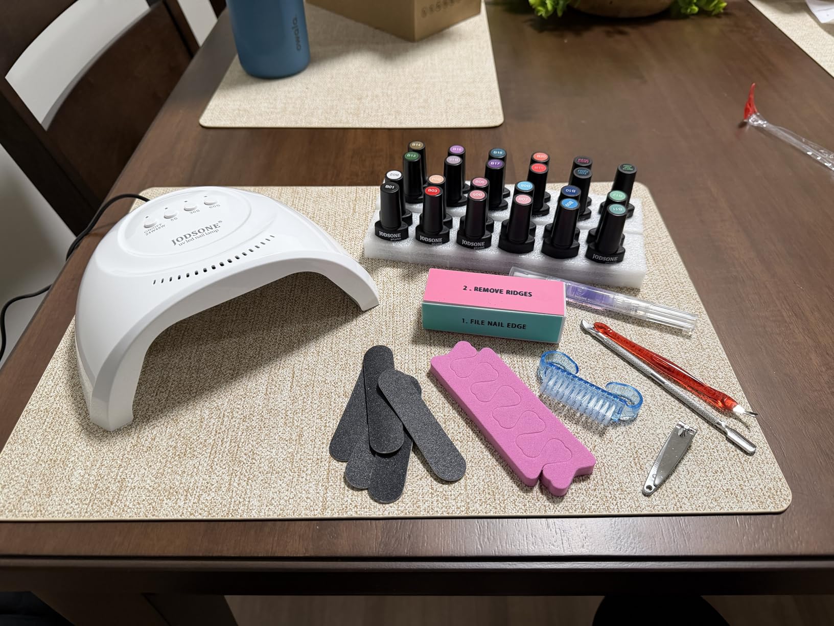 JODSONE 23 PCS Gel Nail Polish Set with Base Glossy and Matte Top Coat Multicolored Gel Nail Long Lasting Suitable for All Seasons - Customer Photo 3