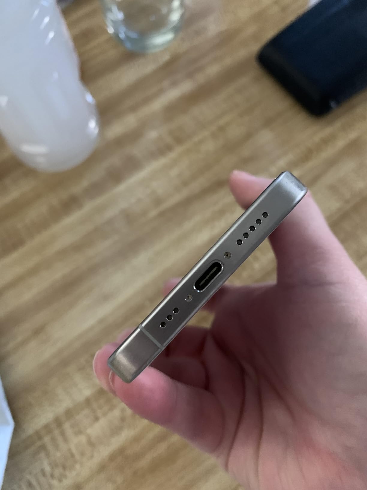 Apple iPhone 15 Pro, 128GB, Black Titanium - Unlocked (Renewed) Customer Review Apple iPhone 15 Pro, 128GB, Black Titanium - Unlocked (Renewed) - Customer Photo 1