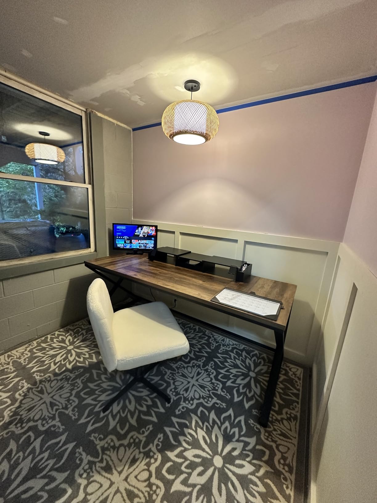 IBF Large Black Computer Desk, 70.8 IBF Large Black Computer Desk, 70.8