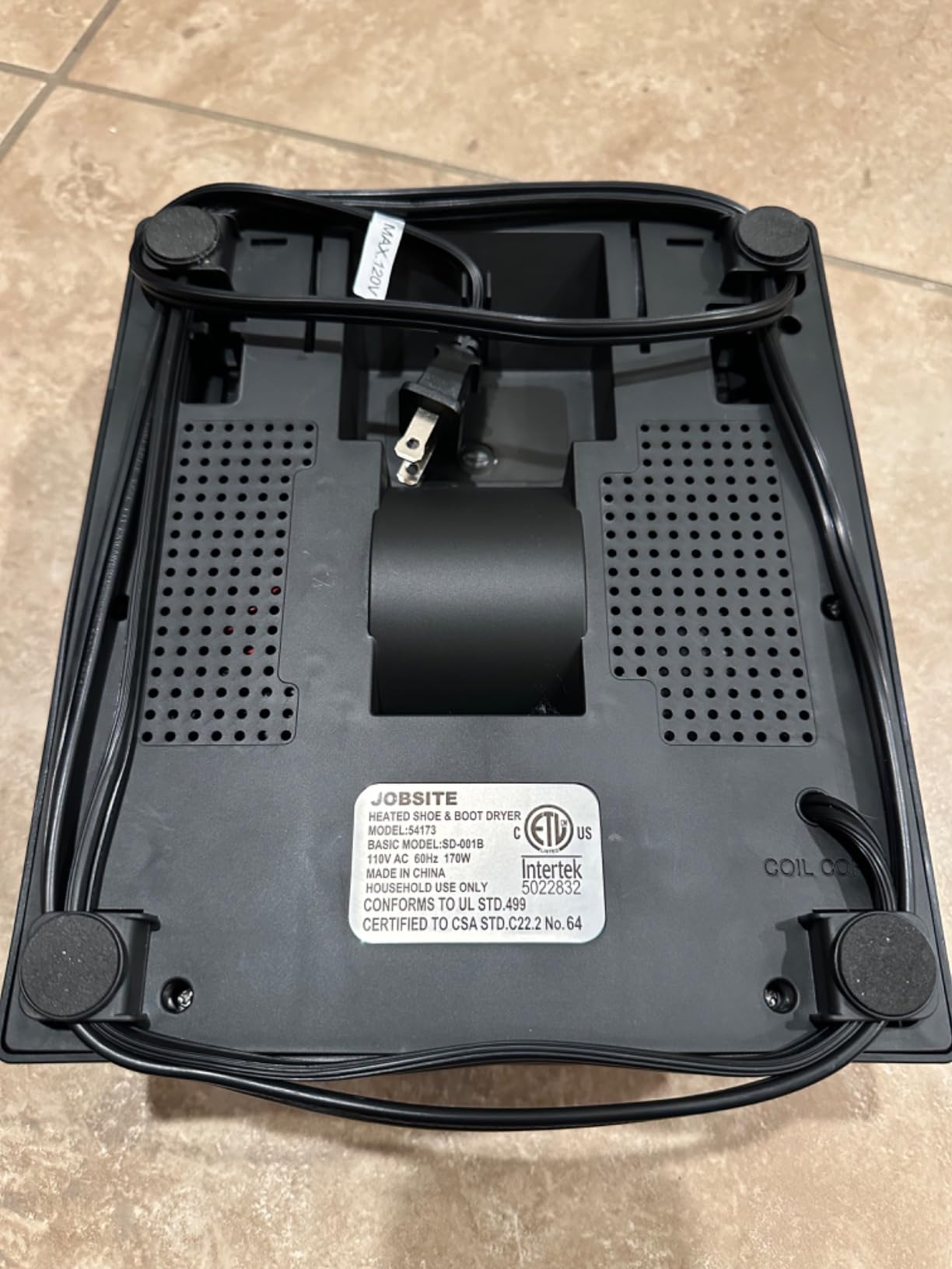 JobSite Boot Dryer & Shoe Dryer (New) - Compact, Portable Boot Dryer For Work Boots, Shoes, Sneakers, Cleats & Gloves with Adjustable Tubes - Expandable Shoe & Boot Dryer and Deodorizer - ETL Listed Customer Review JobSite Boot Dryer & Shoe Dryer (New) - Compact, Portable Boot Dryer For Work Boots, Shoes, Sneakers, Cleats & Gloves with Adjustable Tubes - Expandable Shoe & Boot Dryer and Deodorizer - ETL Listed - Customer Photo 1