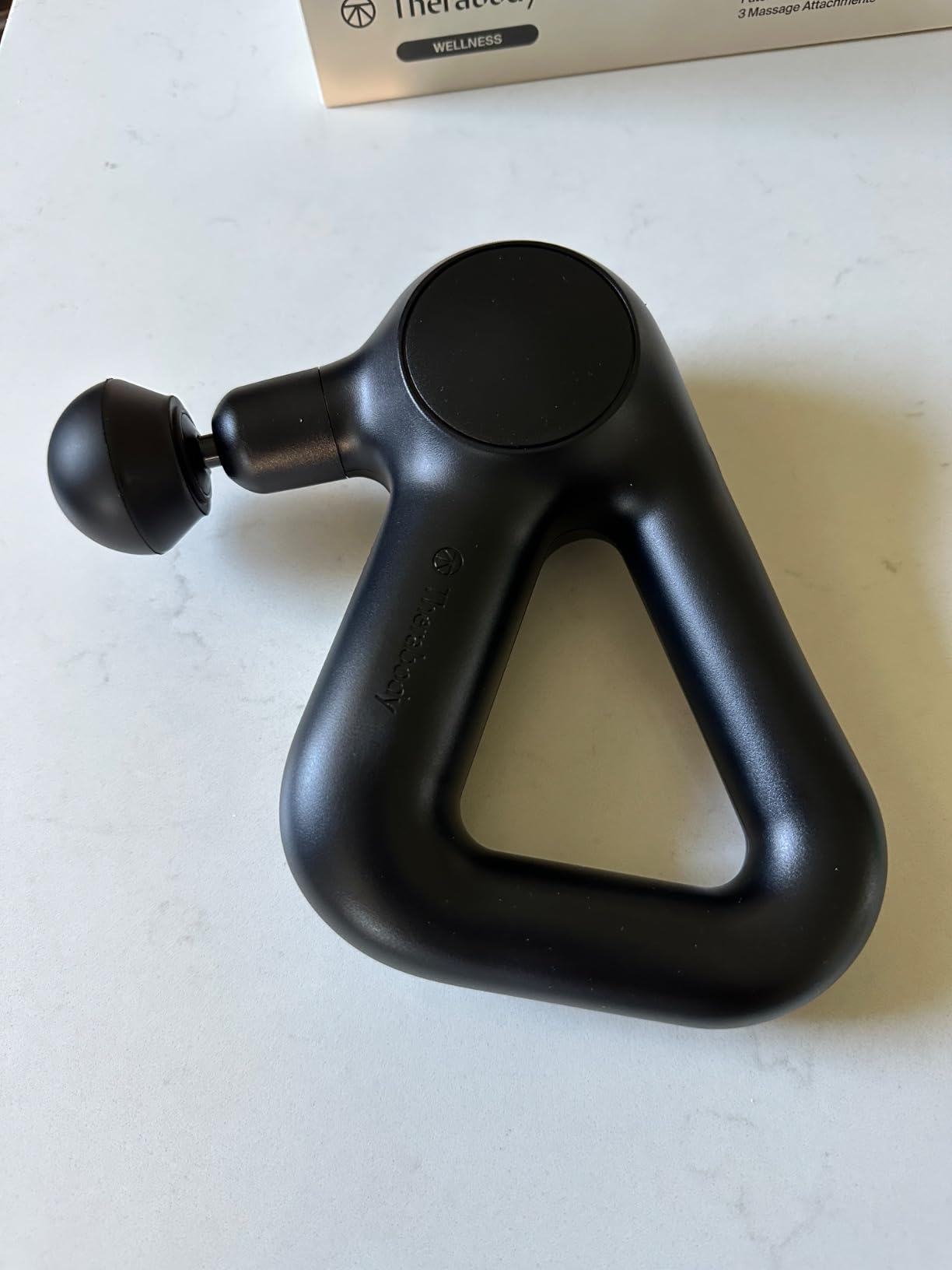 TheraGun Therabody Relief Handheld Percussion Massage Gun - Easy-to-Use, Comfortable & Light Personal Massager for Every Day Pain Relief Massage Therapy in Neck, Back, Leg, Shoulder and Body (Navy) Customer Review TheraGun Therabody Relief Handheld Percussion Massage Gun - Easy-to-Use, Comfortable & Light Personal Massager for Every Day Pain Relief Massage Therapy in Neck, Back, Leg, Shoulder and Body (Navy) - Customer Photo 1