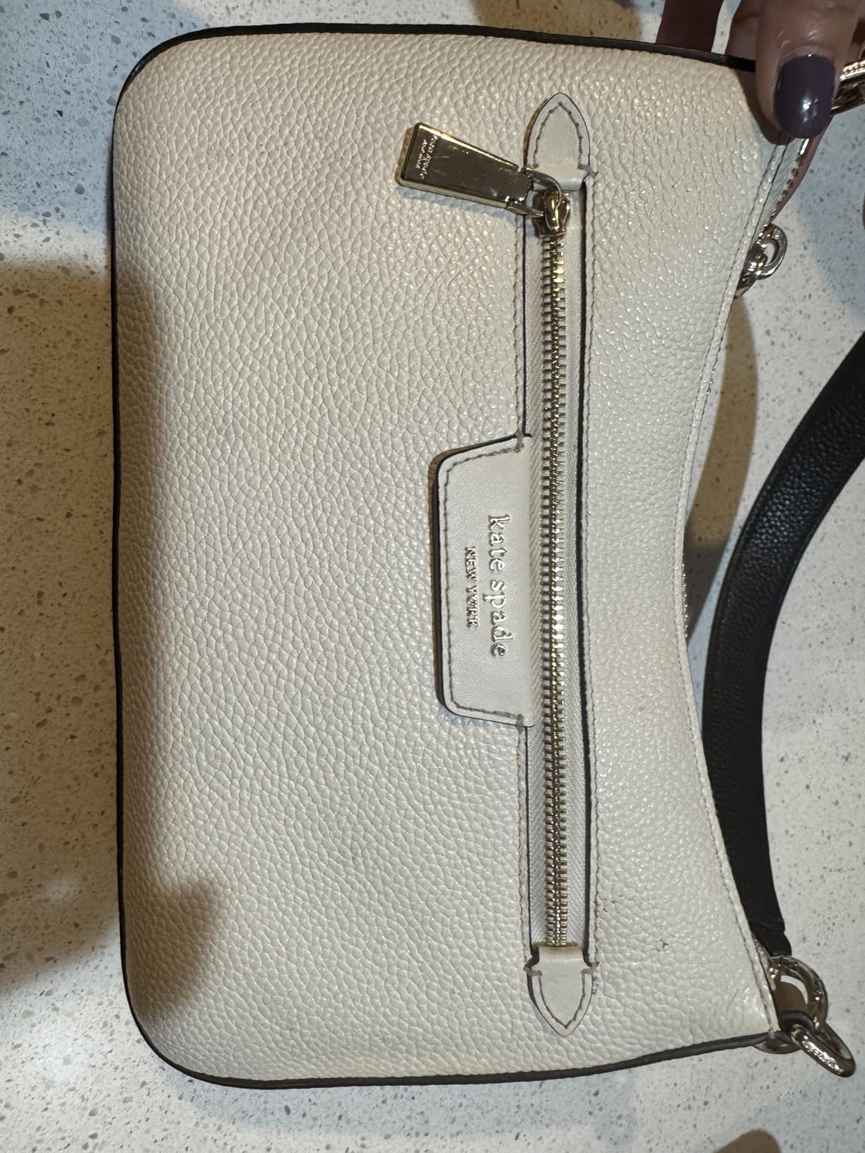 kate spade new york womens Hudson Pebbled Leather Convertible Crossbody - Customer Photo 4