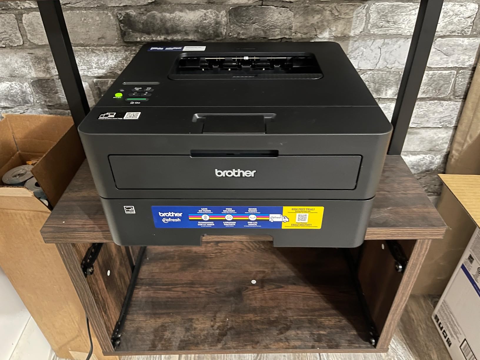 Brother HL-L2460DW Wireless Compact Monochrome Laser Printer with Duplex, Mobile Printing, Black & White Output | Includes Refresh Subscription Trial(1), Works with Alexa - Customer Photo 2