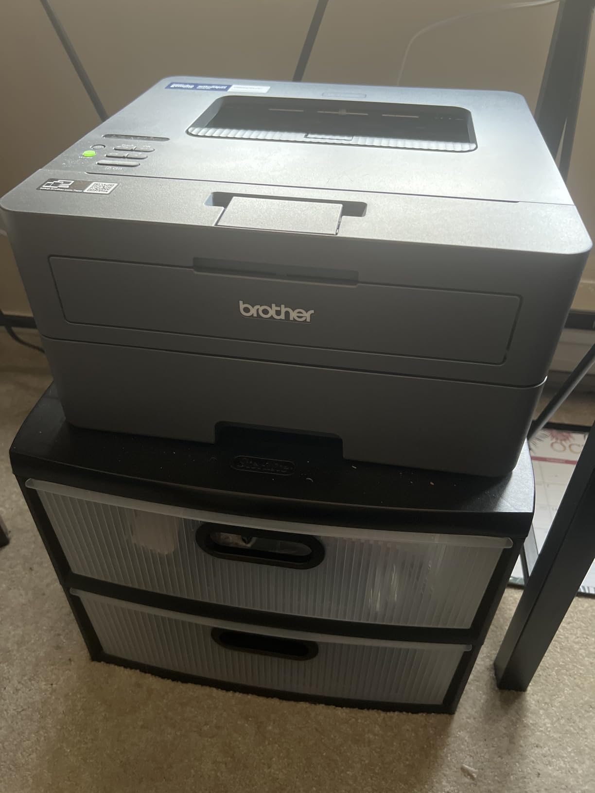 Brother HL-L2405W Wireless Compact Monochrome Laser Printer with Mobile Printing, Black & White Output | Includes Refresh Subscription Trial(1), Works with Alexa - Customer Photo 1