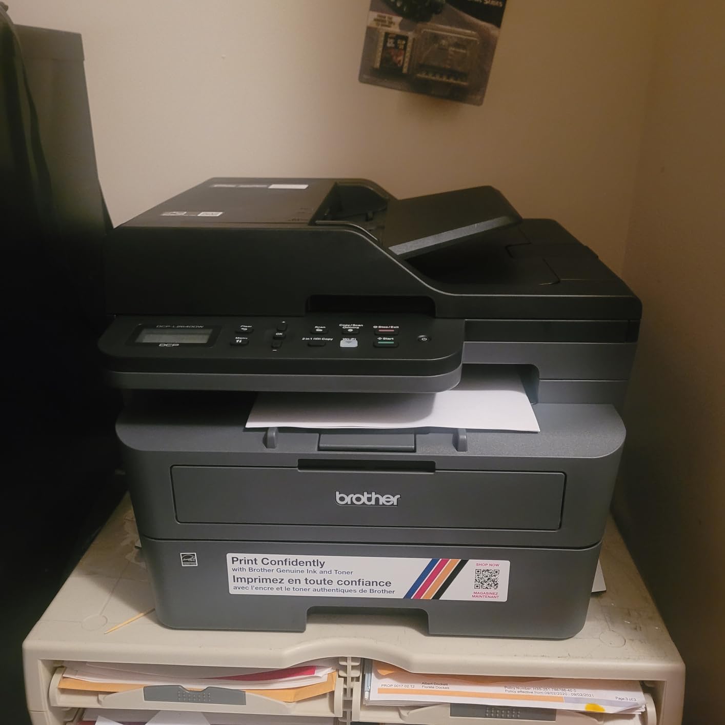 Brother DCP-L2640DW Wireless Compact Monochrome Multi-Function Laser Printer with Copy and Scan, Duplex, Mobile, Black & White | Includes Refresh Subscription Trial(1), Works with Alexa - Customer Photo 2