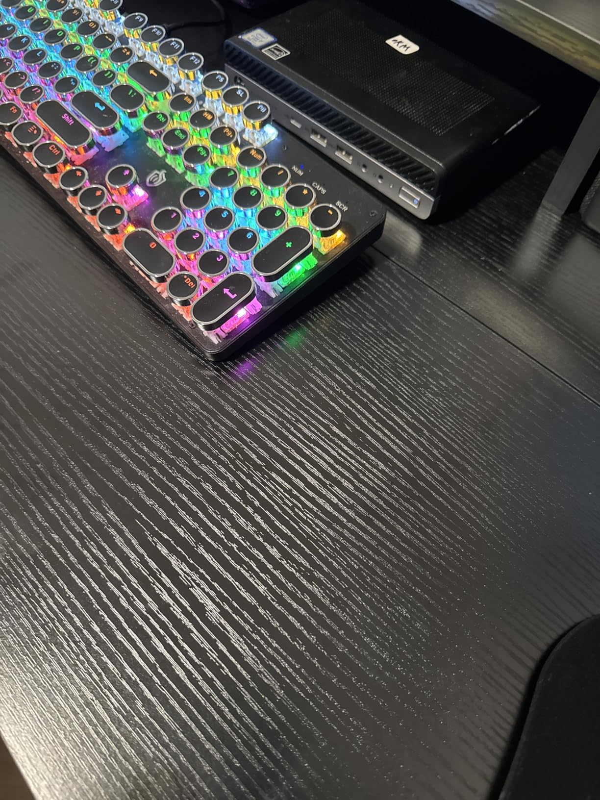 HUANUO 48″ x 24″ Electric Standing Desk with 2 Drawers, C-Clamp Mount Compatible, Height Adjustable Computer Desk, Home Office Stand Up Desk with 4 Preset Heights & 2 Hooks, Black Customer Review HUANUO 48″ x 24″ Electric Standing Desk with 2 Drawers, C-Clamp Mount Compatible, Height Adjustable Computer Desk, Home Office Stand Up Desk with 4 Preset Heights & 2 Hooks, Black - Customer Photo 2