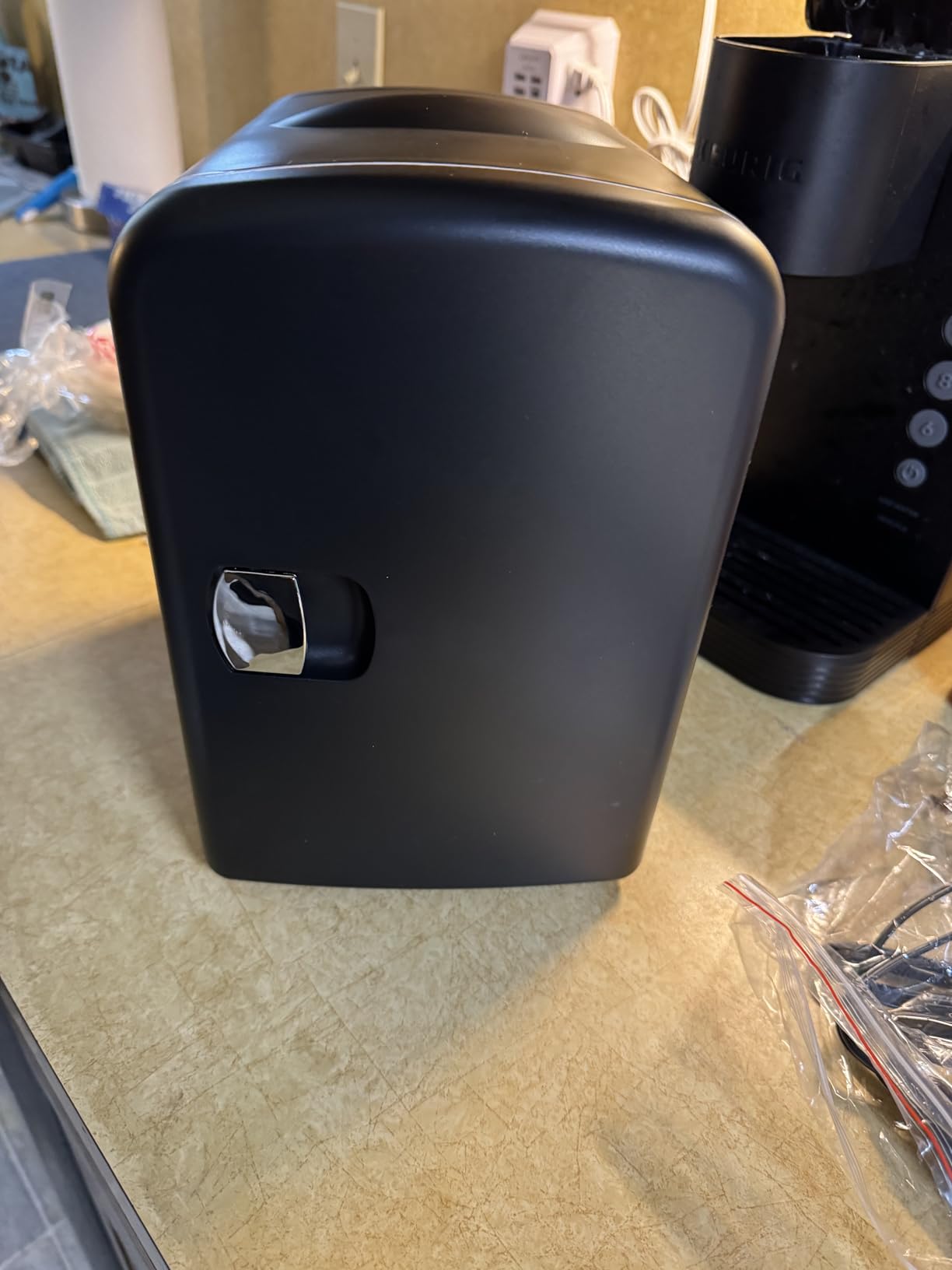 Antarctic Star Compact Refrigerator, Portable Mini Fridge, Skin Care 4L Capacity/6 Cans, for Bedroom, Car, Office & Dorm, Small Cooler for Cosmetics, Beverage and Food, Black - Customer Photo 1