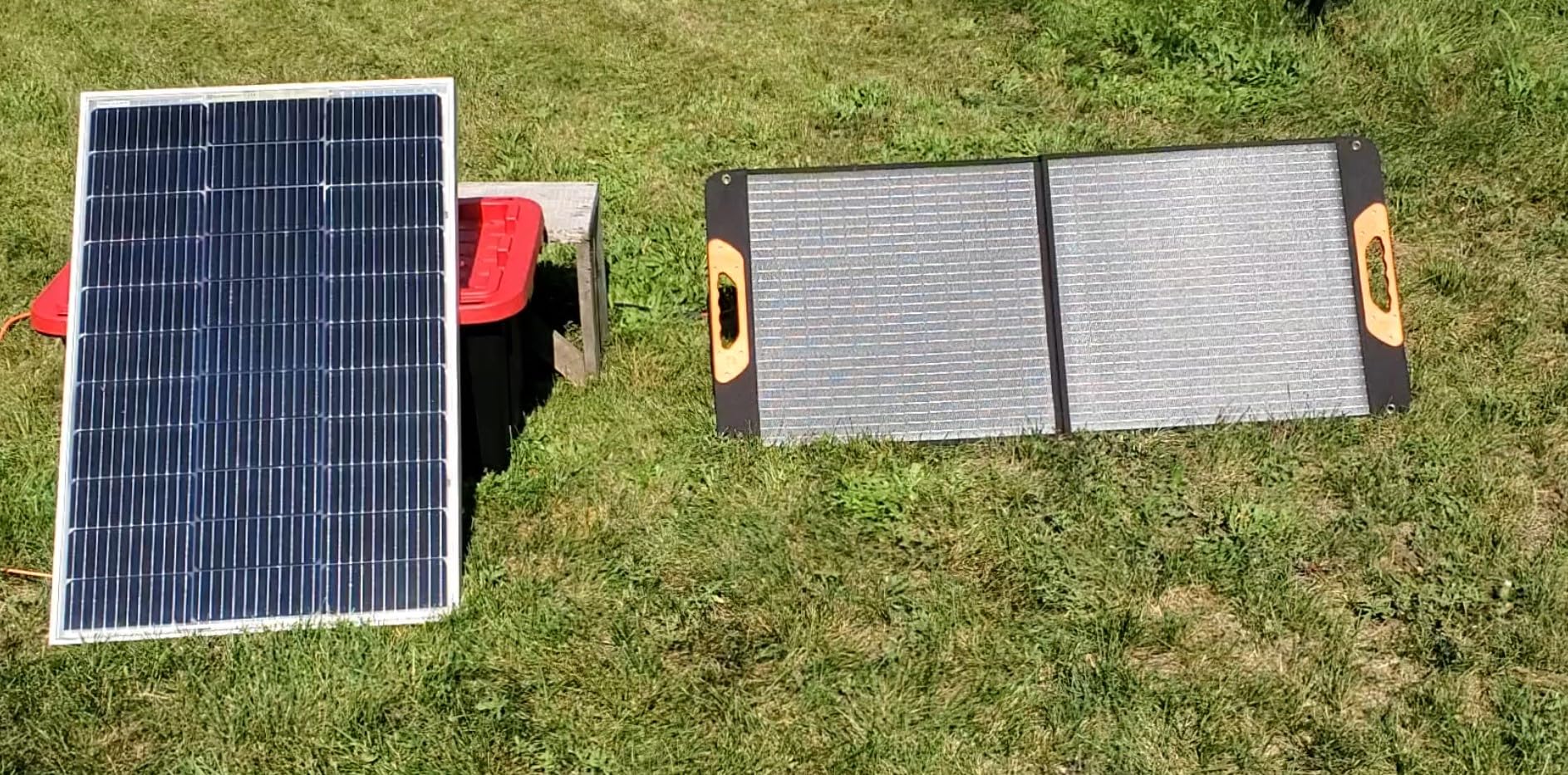 100W Portable Solar Panel,RV Essentials, 20V ETFE Foldable Solar Charger for Power Station,QC3.0 USB-A &Type-C Output,23.5% High Efficiency IP67 Waterproof for Camping RV Hurricane - Customer Photo 2