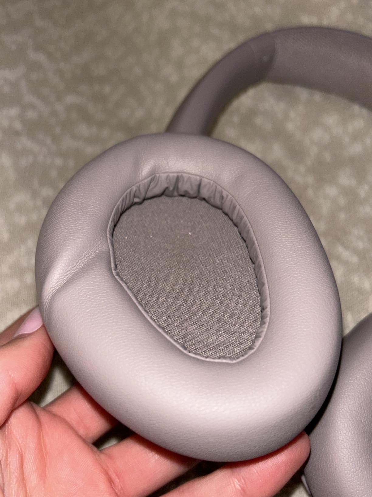 JLab JBuds Lux ANC Wireless Headphones, Cloud White, Hybrid Active Noise Cancelling, Customizable Sound, Spatial Audio Compatible, Premium Over-Ear Bluetooth Headset - Customer Photo 2