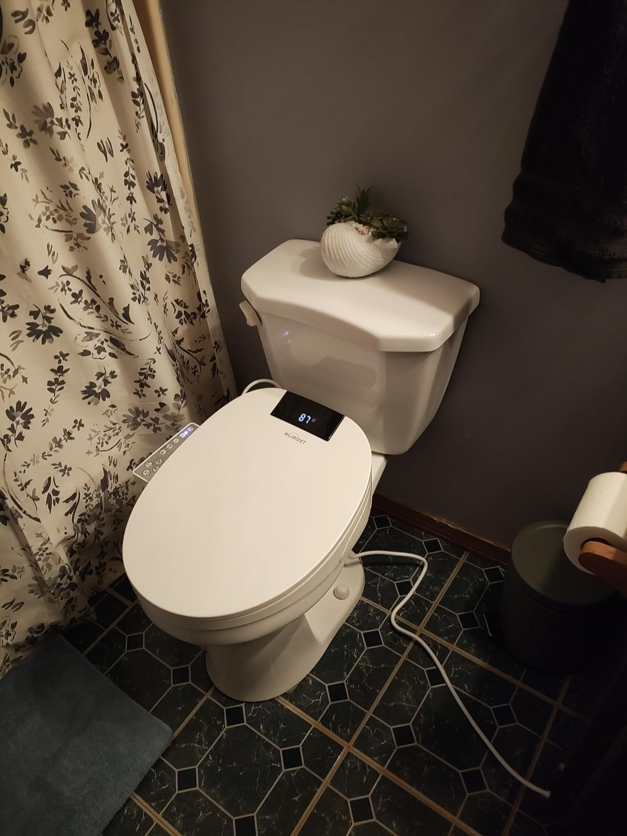 Toilet Bidet Seat, Instant Warm Water, Self-Cleaning Nozzle, Multiple Spraying Modes, Electric Heated Seat, Warm Air Drying, Soft Closed Lid, Display Screen, Requires Electricity, Elongated - Customer Photo 2