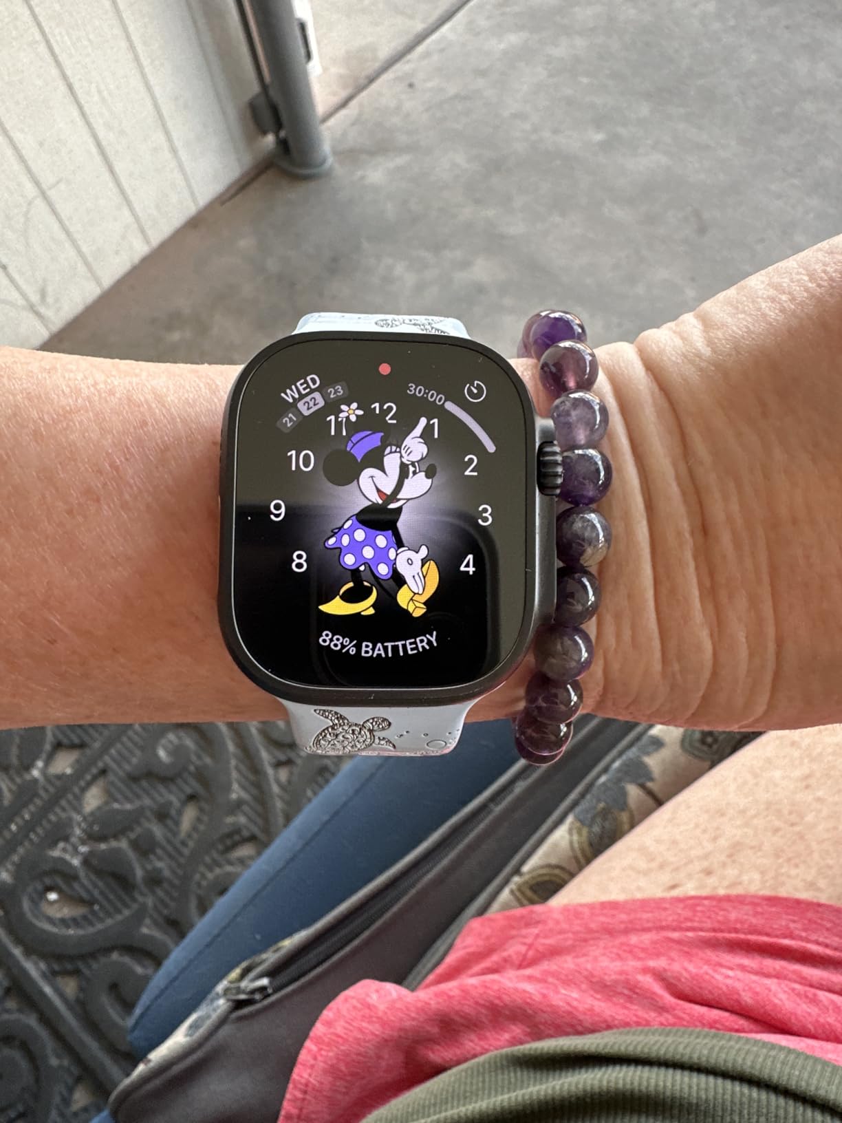 Apple Watch Ultra 2 [GPS + Cellular 49mm] Smartwatch with Rugged Titanium Case & Blue/Black Trail Loop S/M. Fitness Tracker, Precision GPS, Action Button, Extra-Long Battery Life - Customer Photo 1