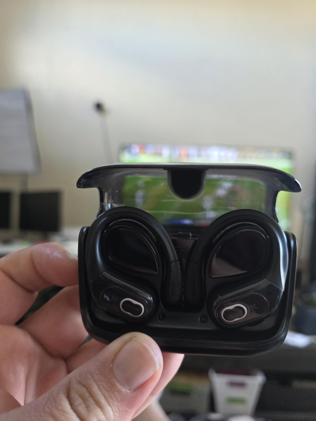 Wireless Earbuds 75hrs Bluetooth 5.4 Headphone Sport, 2025 Bluetooth Earbuds Stereo Deep Bass Over Ear Bud with Earhooks, ENC Noise Cancelling Mic, IPX7 Waterproof Earphone for Workout/Running - Customer Photo 4