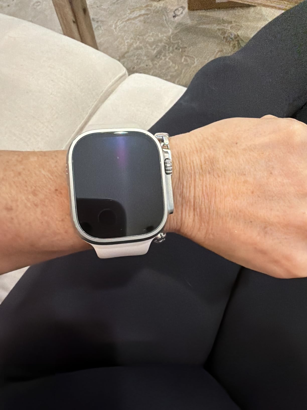 Apple Watch Ultra 2 [GPS + Cellular, 49mm] - Titanium Case with Blue Ocean Band, One Size (Renewed) - Customer Photo 1