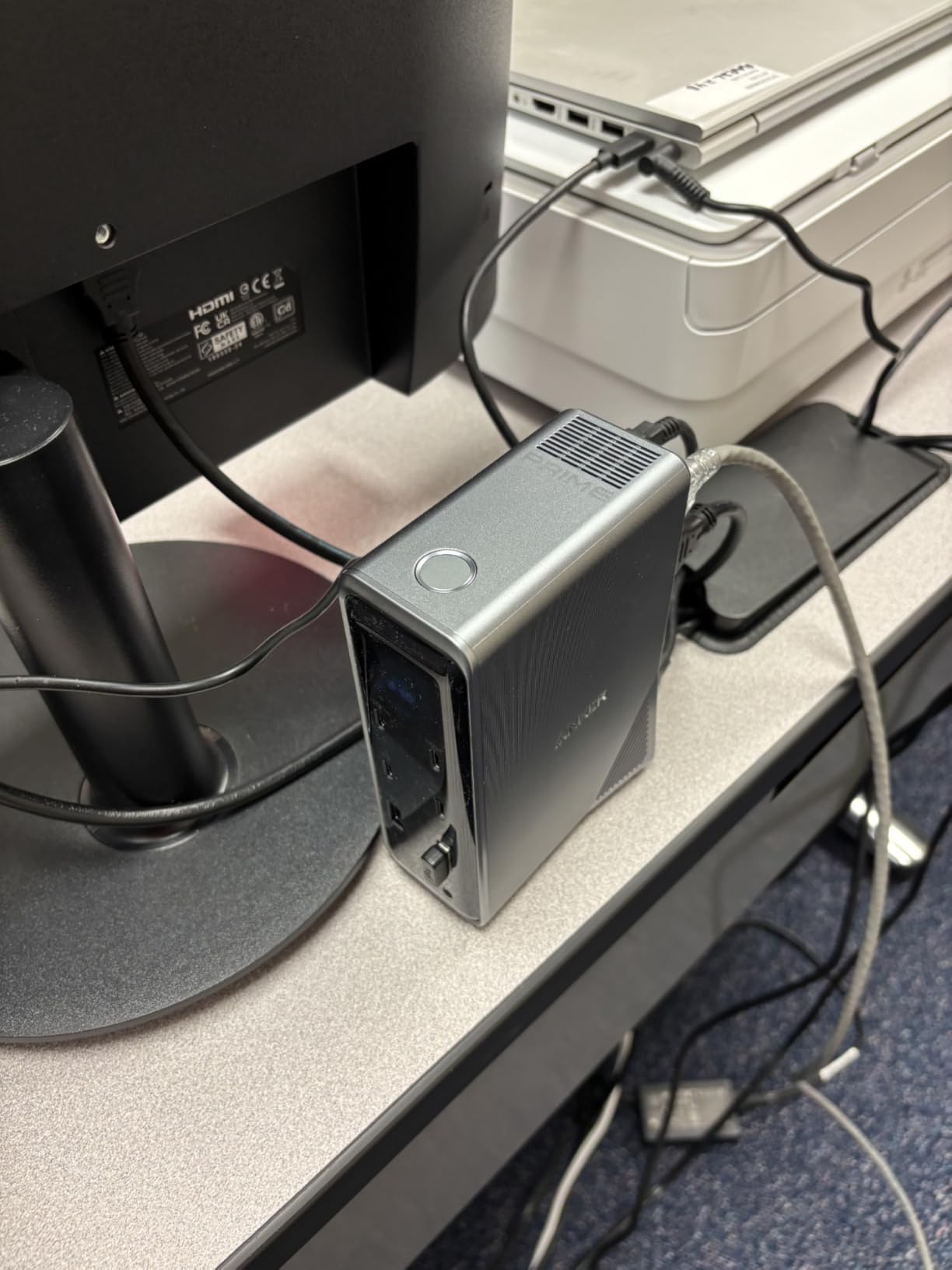 Anker Prime Docking Station, 14-Port with 160W Max Output, 10Gbps Fast Data Transfer, Real-Time Smart Interface, Audio and Ethernet Ports, Dual 4K Displays for Dell, HP, Lenovo and More - Customer Photo 2