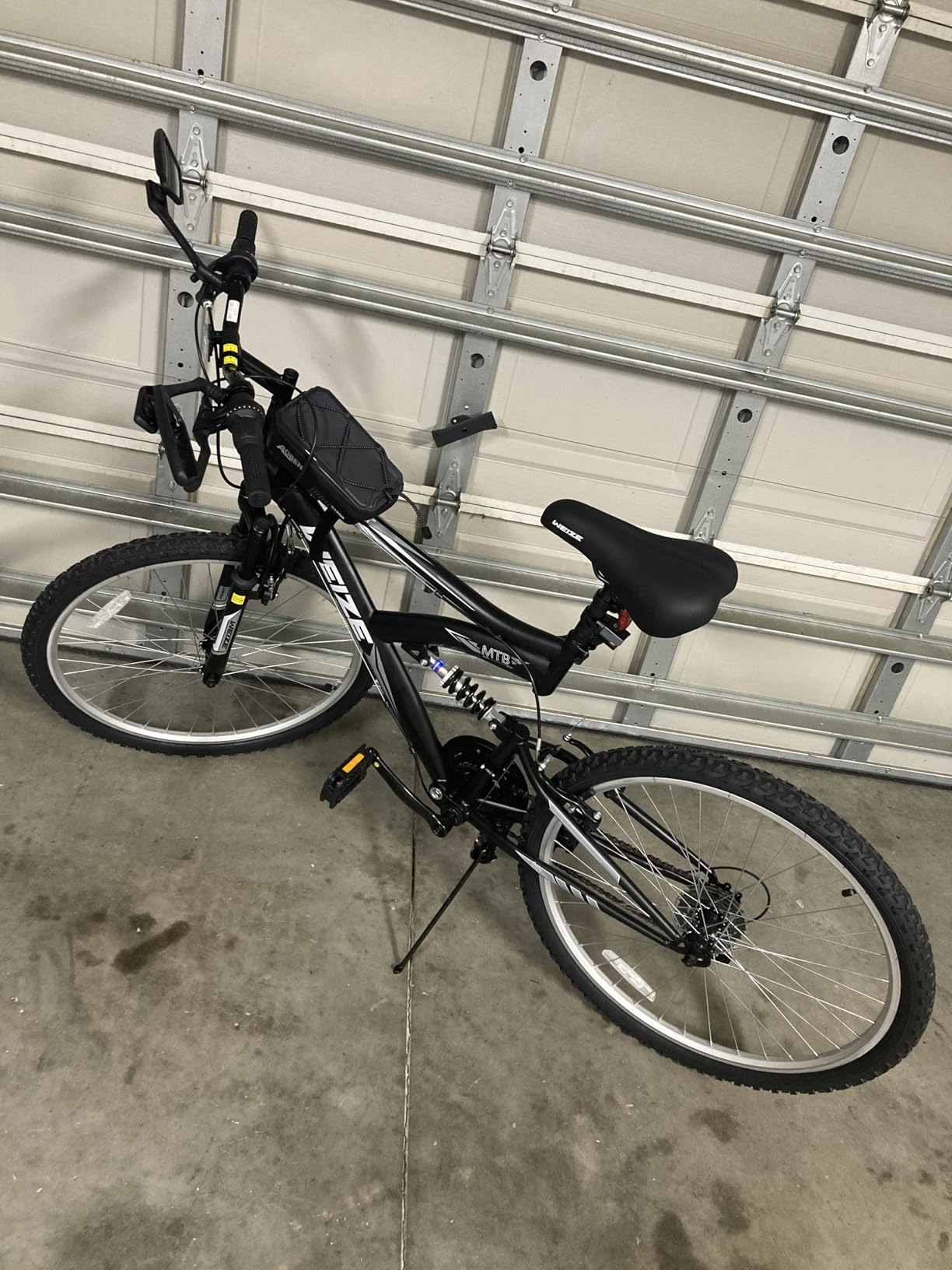 WEIZE Mountain Bike, 26/27.5 inch Outdoor Cycling Bike,18-Speed/High-Carbon Steel/Dual Full Suspension, Adjustable Ergonomic Seat for Men Women Adult, MTB Bicycle with Suspension Fork,Sleek Colors Customer Review WEIZE Mountain Bike, 26/27.5 inch Outdoor Cycling Bike,18-Speed/High-Carbon Steel/Dual Full Suspension, Adjustable Ergonomic Seat for Men Women Adult, MTB Bicycle with Suspension Fork,Sleek Colors - Customer Photo 1