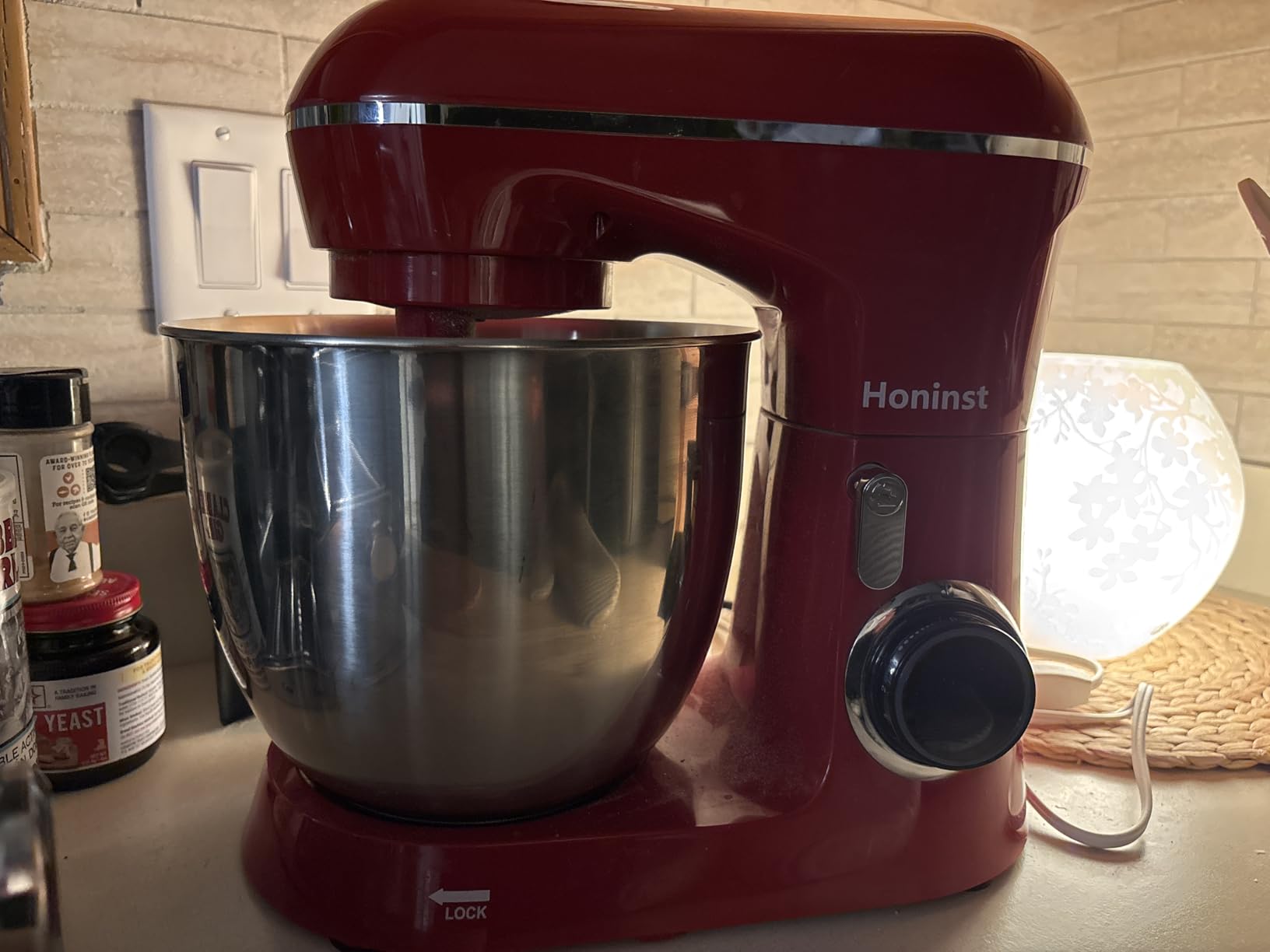 Stand Mixer, 6.5QT 10-Speed Tilt-Head Electric Stand Mixer, 3-In-1 Kitchen Mixer with Bowl, Dough Hook, Whisk and Beater, Food Mixer for Baking, Cake and Most Home Cooks, Pink Customer Review Stand Mixer, 6.5QT 10-Speed Tilt-Head Electric Stand Mixer, 3-In-1 Kitchen Mixer with Bowl, Dough Hook, Whisk and Beater, Food Mixer for Baking, Cake and Most Home Cooks, Pink - Customer Photo 5