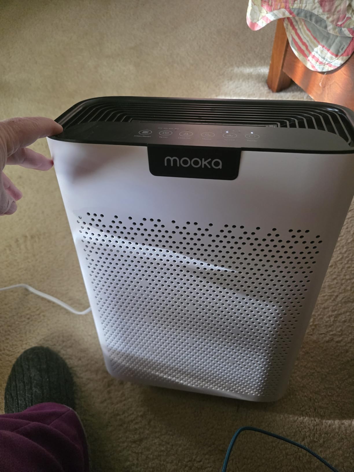 Air Purifiers for Home Large Room 2200 Ft² with Washable Filters, MOOKA HEPA Filter Pet Air Purifier for Bedroom with Fragrance, Air Cleaner for Smoke Dust Pollen Pets Hair Odor, KJ190L White - Customer Photo 5