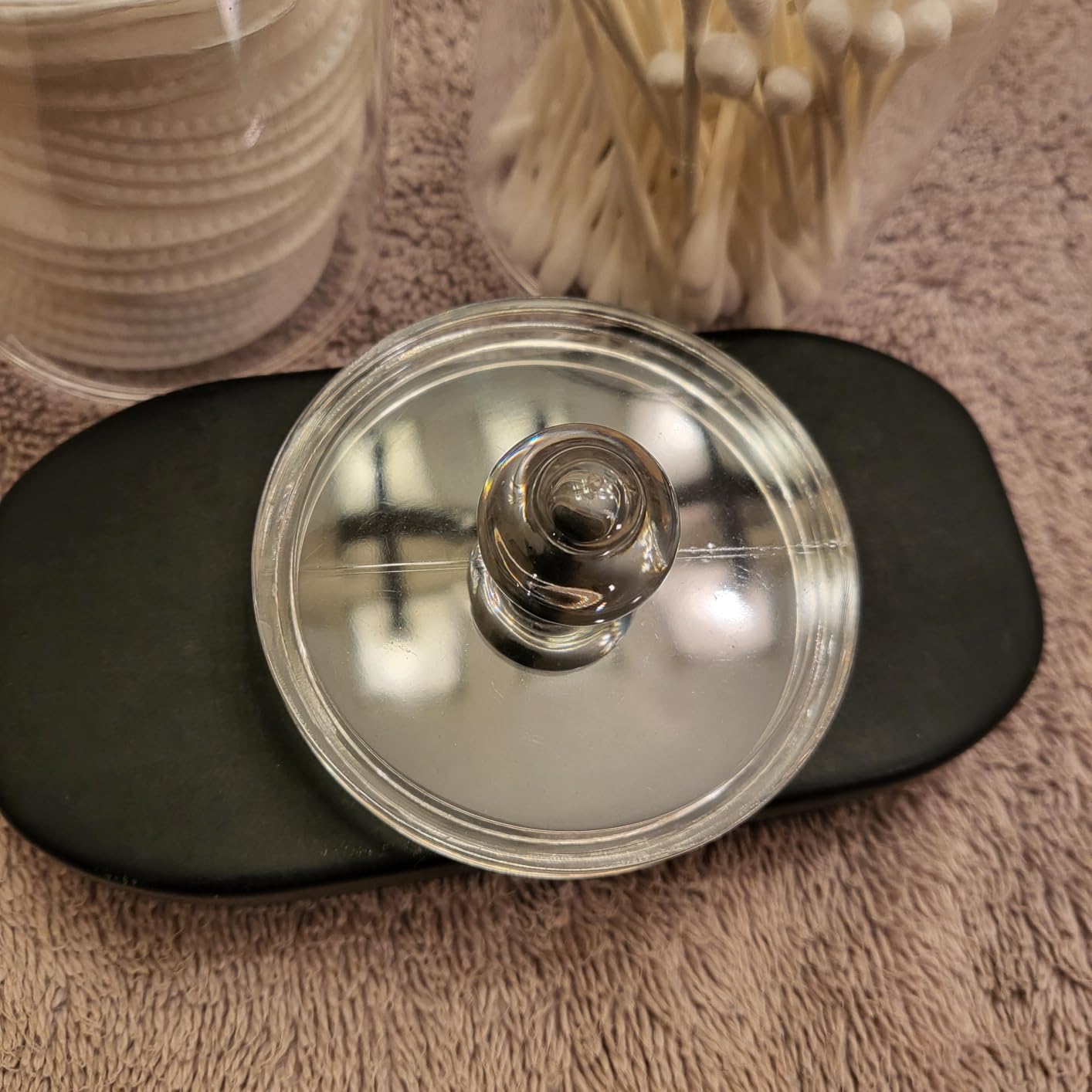 Bathroom Organizers and Storage,4 Pack Bathroom Accessories,Bathroom Decor,Home Decor,Bathroom Storage and Organization,Qtip Holder for Room Decor Aesthetic - Customer Photo 1