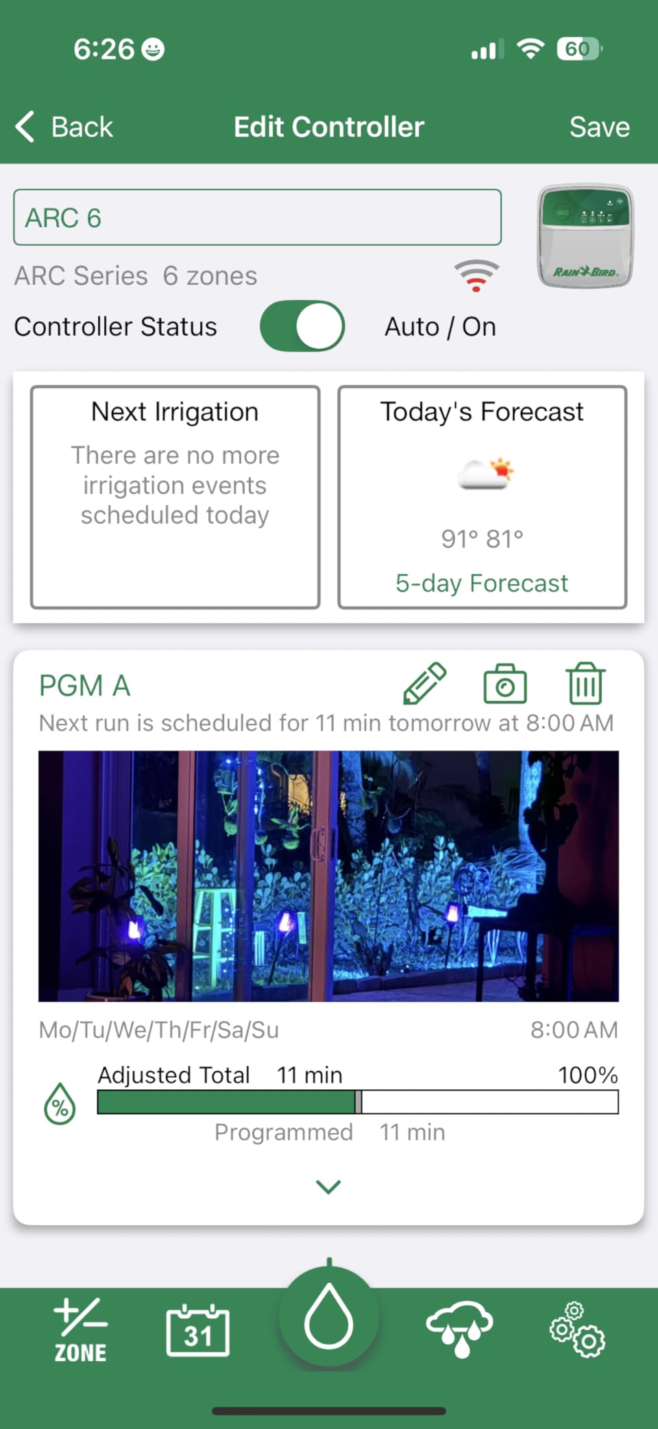 Rain Bird ARC6 App-Based Indoor Smart Irrigation WiFi Timer/Controller, 6-Zone/Station, EPA WaterSense Certified, Compatible with Alexa - Customer Photo 1