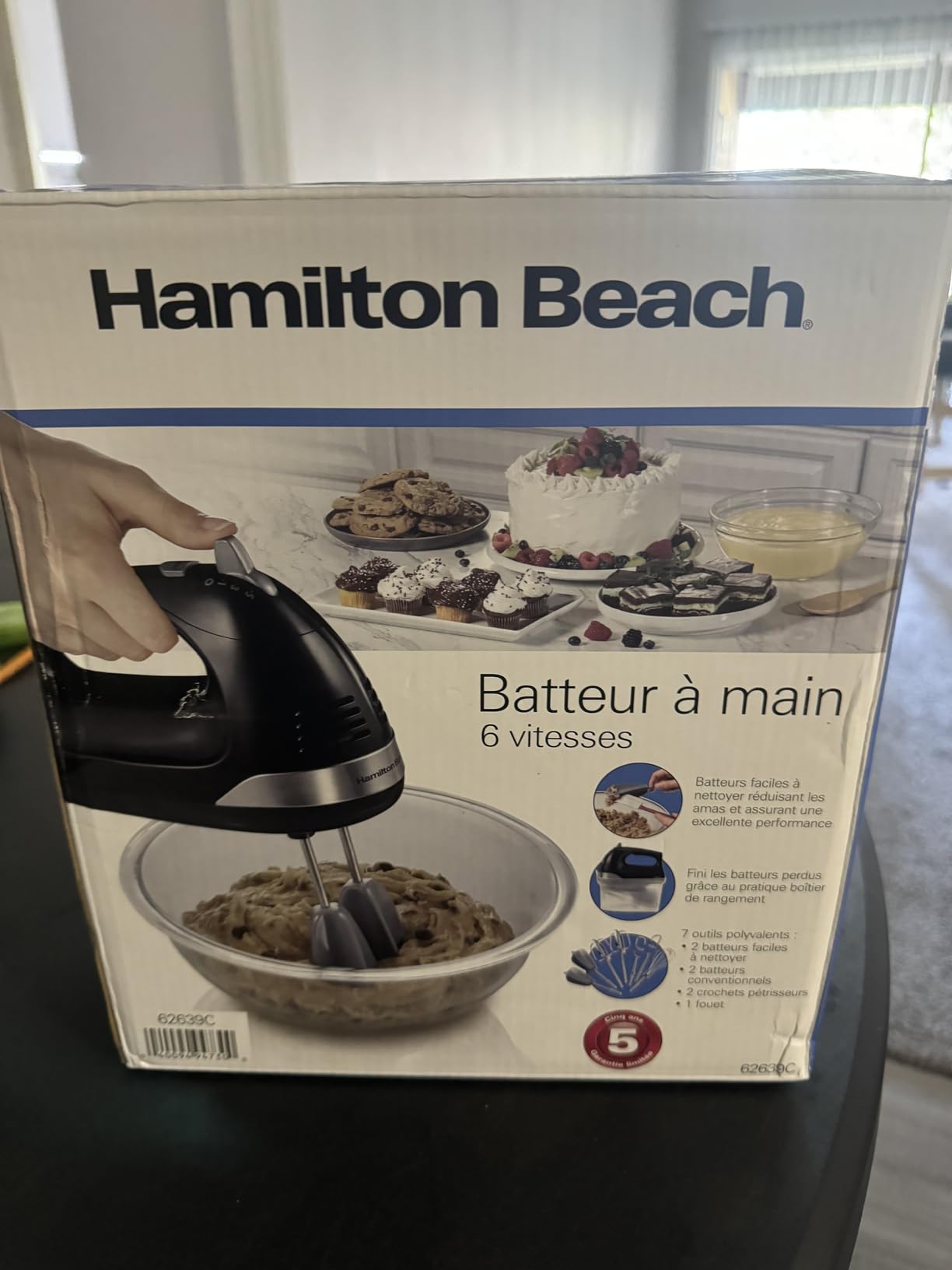 Hamilton Beach 6-Speed Electric Hand Mixer with Whisk, Dough Hooks and Easy Clean Beaters, Powerful 275 Watt Motor, Snap-On Storage Case, Black Customer Review Hamilton Beach 6-Speed Electric Hand Mixer with Whisk, Dough Hooks and Easy Clean Beaters, Powerful 275 Watt Motor, Snap-On Storage Case, Black - Customer Photo 1
