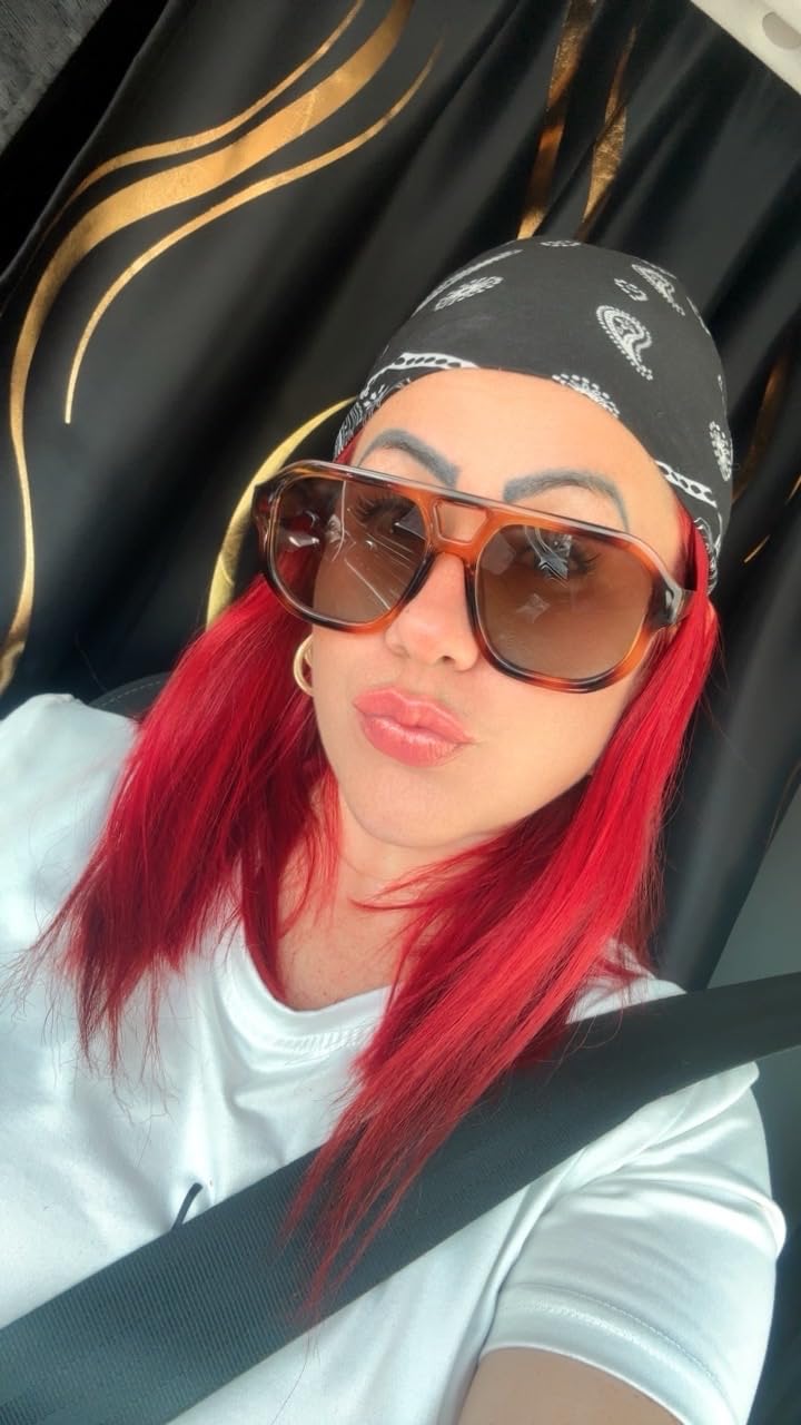 livho Trendy Polarized Aviator Sunglasses Women Men, Retro Sun Glasses for Women Men 2025, Oversized UV Protection Shades - Customer Photo 2