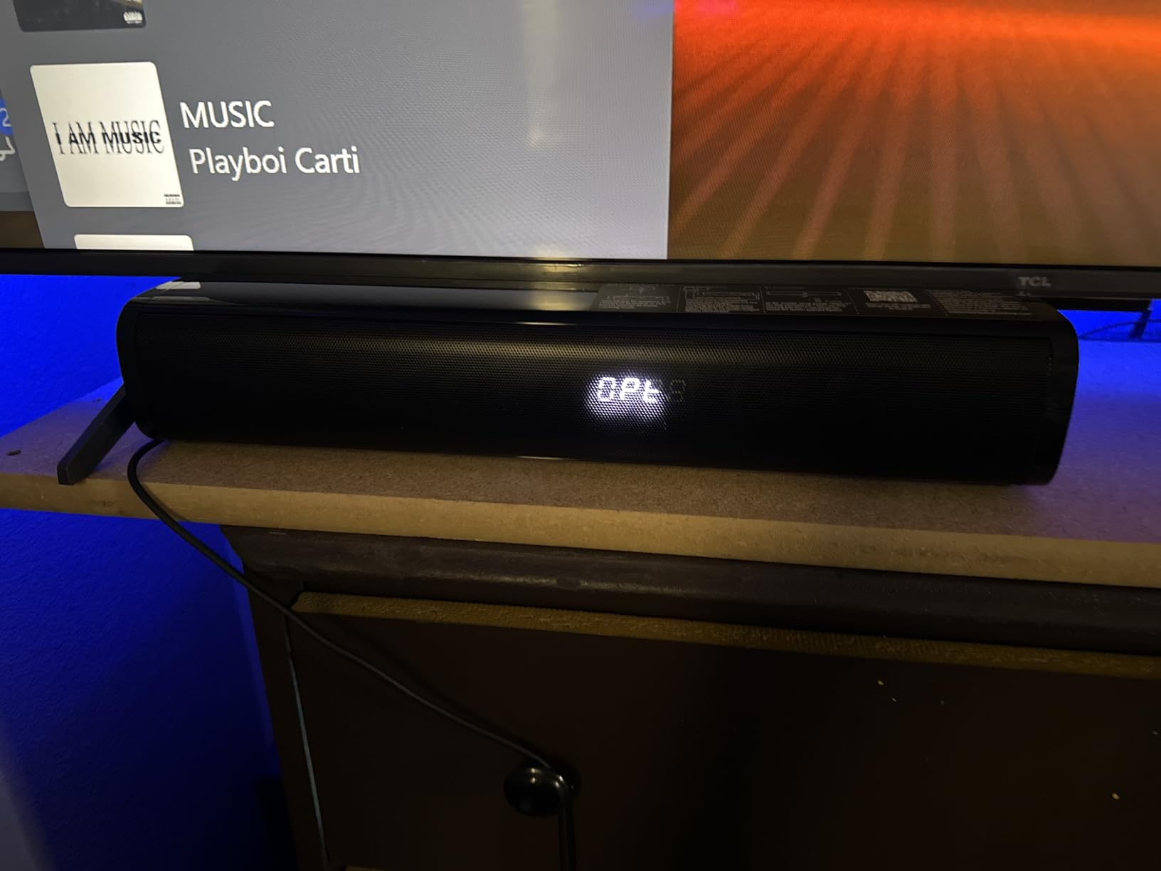 Wohome Sound Bar with 5.25-Inch Wired Subwoofer for Smart TV, 2.1 CH Small TV Soundbar Speakers with Colorful Backlight Support Bluetooth 5.3/Optical/AUX/USB Connectivity, S100 (Black with Subwoofer) Customer Review Wohome Sound Bar with 5.25-Inch Wired Subwoofer for Smart TV, 2.1 CH Small TV Soundbar Speakers with Colorful Backlight Support Bluetooth 5.3/Optical/AUX/USB Connectivity, S100 (Black with Subwoofer) - Customer Photo 1