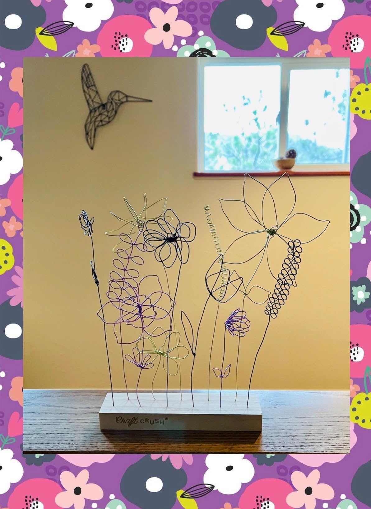 Craft Crush Wire Flowers - Create Unique Craft Wire Flower Designs with Easy to Use Tool and Guide with Display Stand - for Teens and Adults Ages 12, 13, 14, 15 and Up - Customer Photo 2