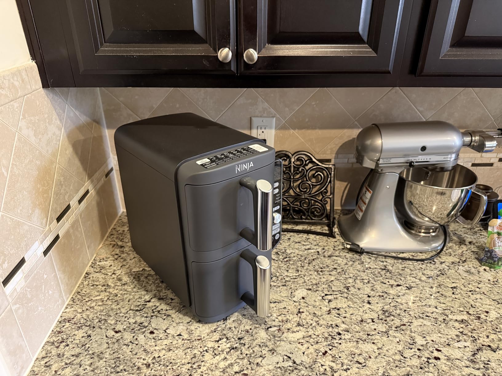 Ninja Air Fryer, 10QT DoubleStack XL 2-Basket, Compact Design, Cooks 5lb Whole Chicken, Feeds Up to 8 People, 6-in-1 Air Fryer, Roast, Bake & More, Easy to Clean, Dishwasher Safe Parts, Grey, SL401 - Customer Photo 1