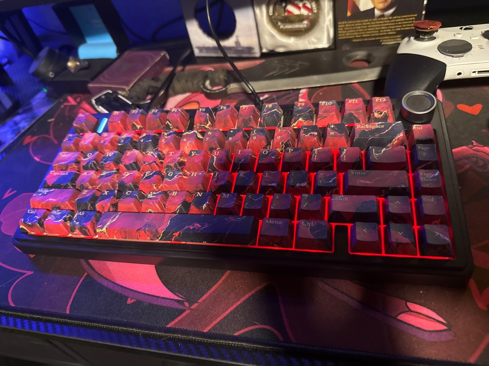 AULA F75 Pro Wireless Mechanical Keyboard,75% Hot Swappable Custom Keyboard with Knob,RGB Backlit,Pre-lubed Reaper Switches,Side Printed PBT Keycaps,2.4GHz/USB-C/BT5.0 Mechanical Gaming Keyboards - Customer Photo 2