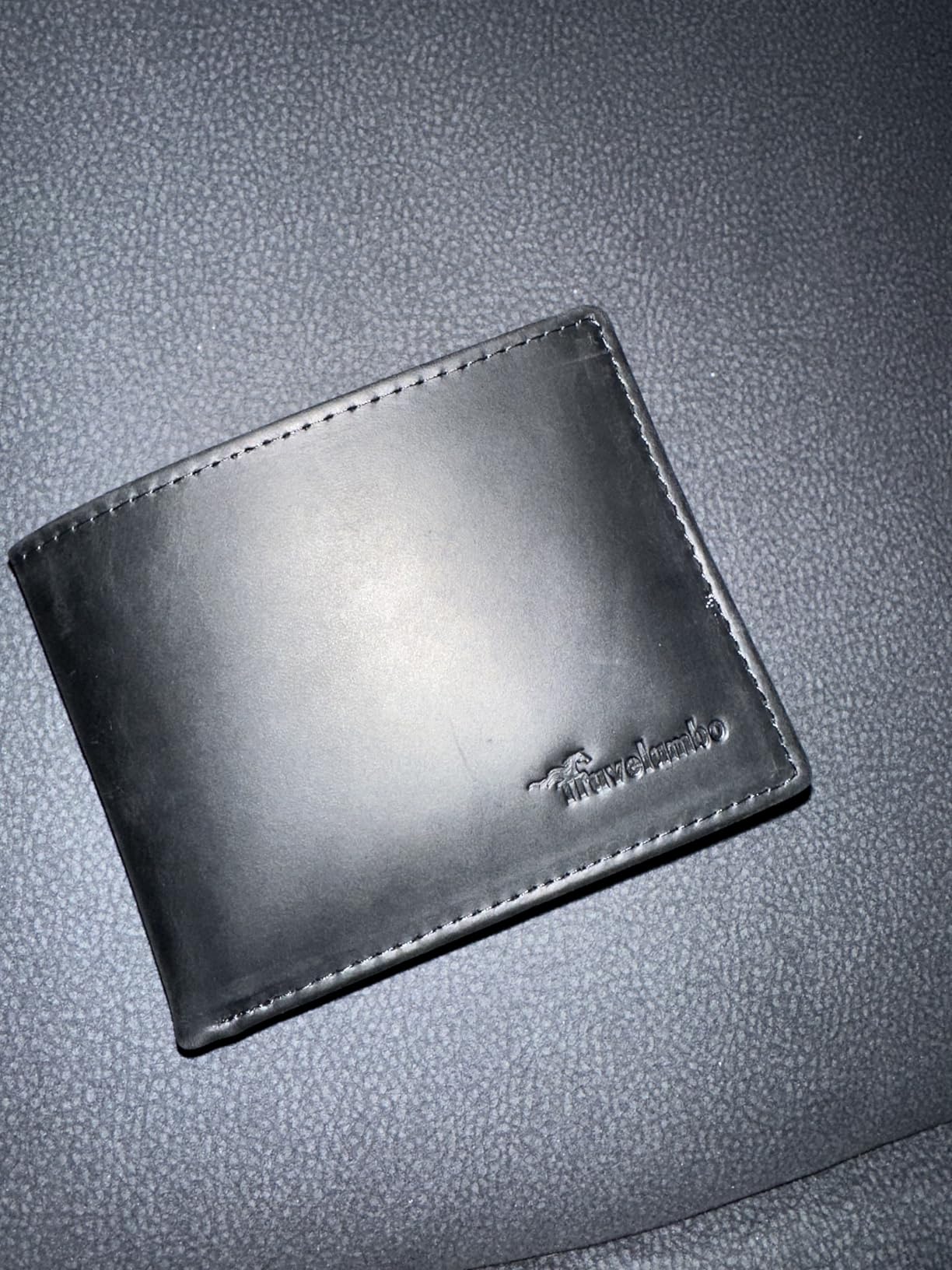 Travelambo Genuine Leather Wallet for Men with Gift Box - Handmade Bifold Stylish - Mens Wallets Rfid Blocking with 2 ID Windows - Customer Photo 1