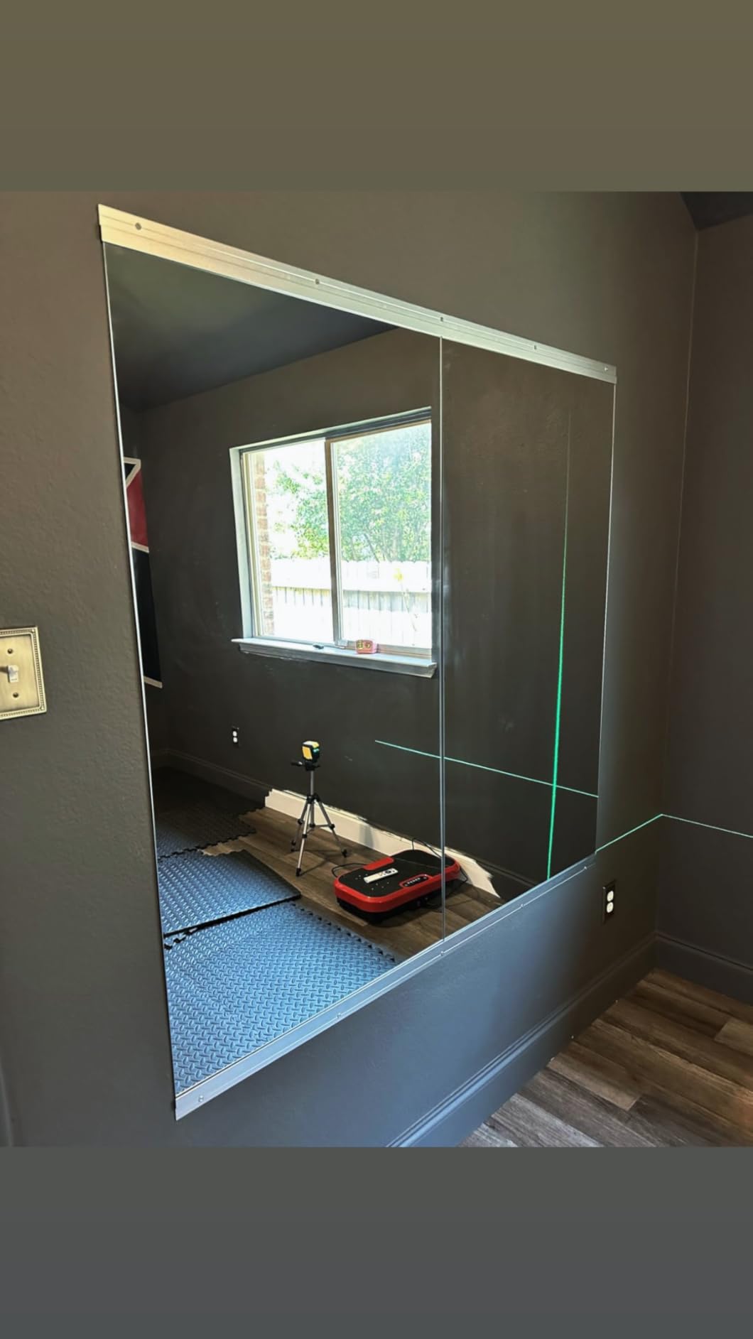 Home Gym Mirror, 48X24 Inch(Each)-2Pack Wall Mounted Large Frameless Tempered Glass Mirror, Idea for Gym, Yoga, Bedroom, Dance Studio, Living Room - Customer Photo 2